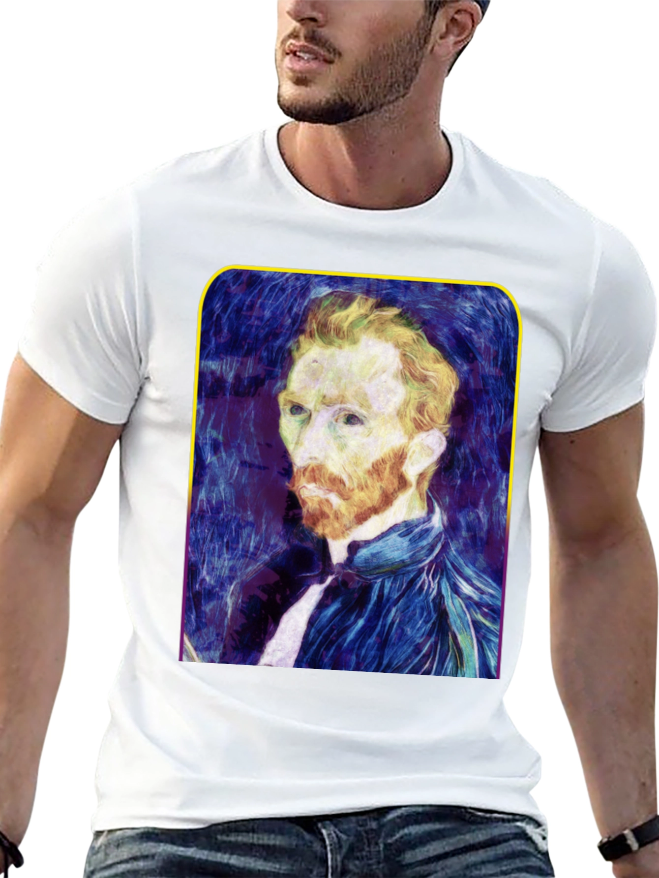 Van Gogh Portrait Graphic Tee - Artistic Style