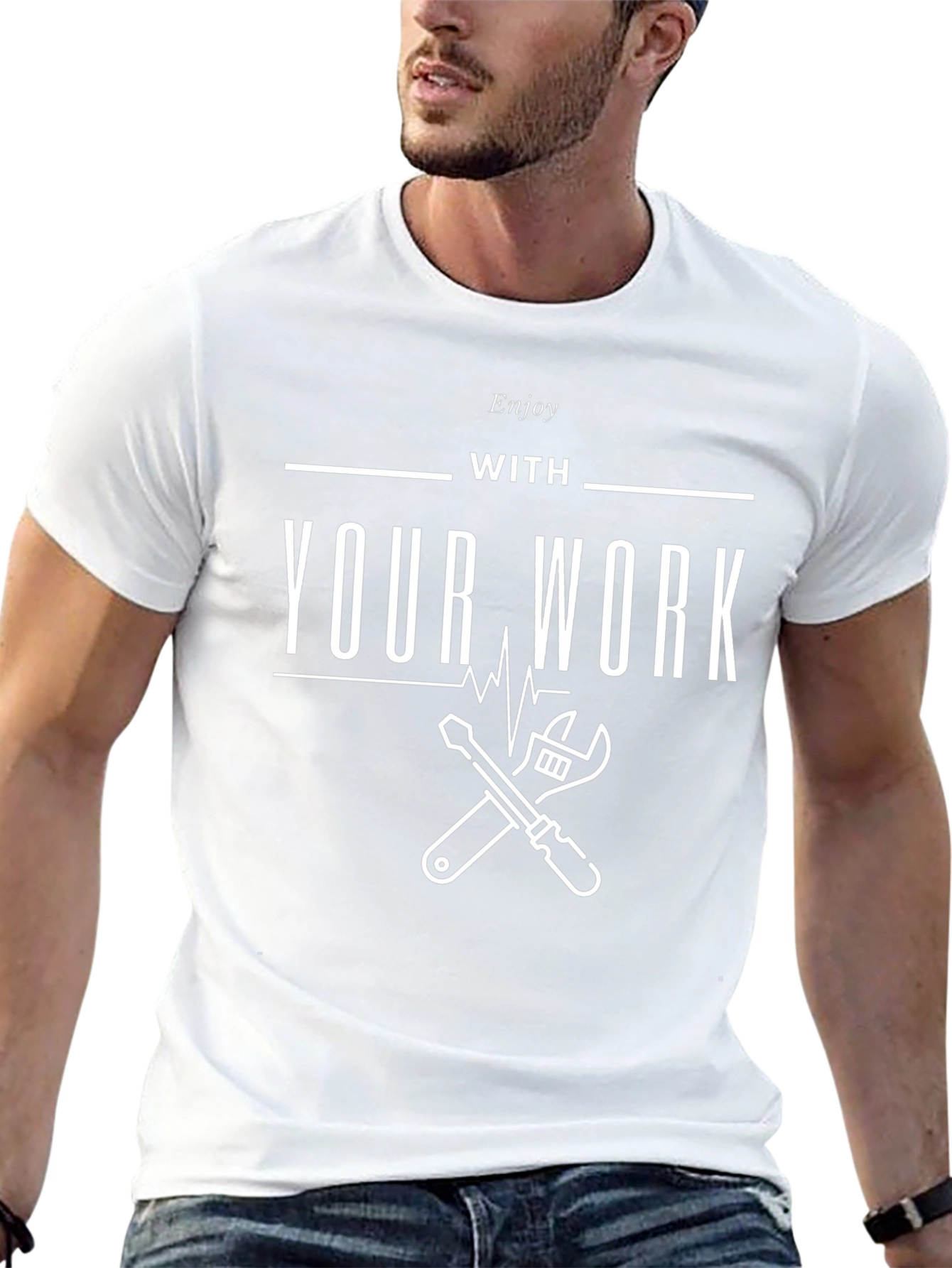 Enjoy Your Work Black Graphic Tee