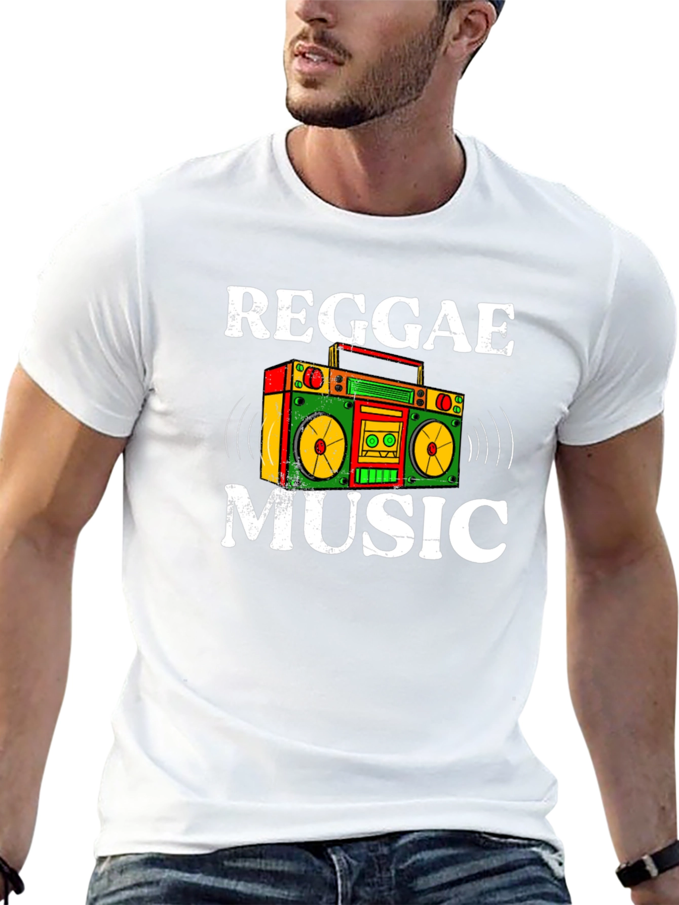 Reggae Music Boombox Graphic Tee