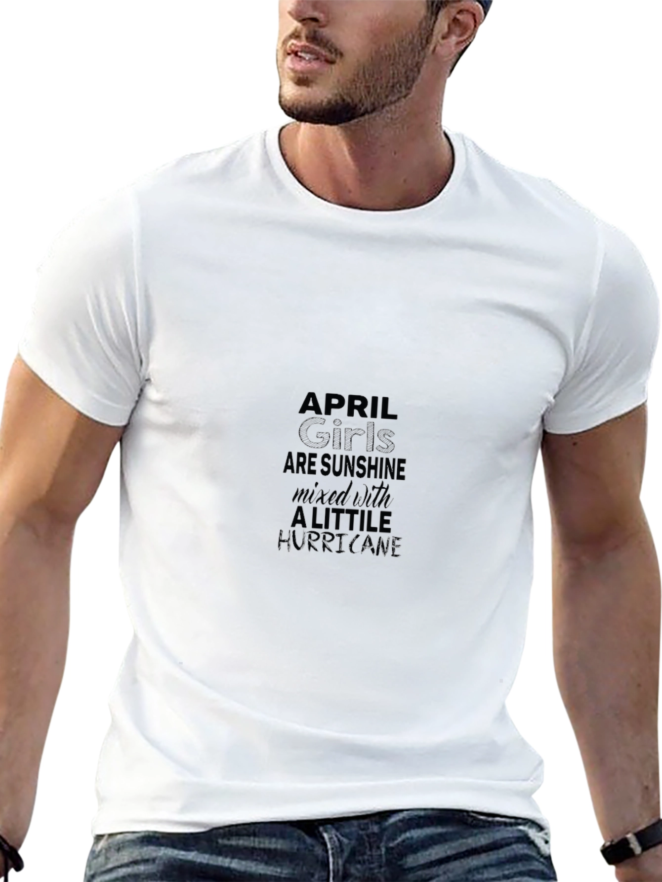 April Girls Sunshine Hurricane Black Graphic Tee