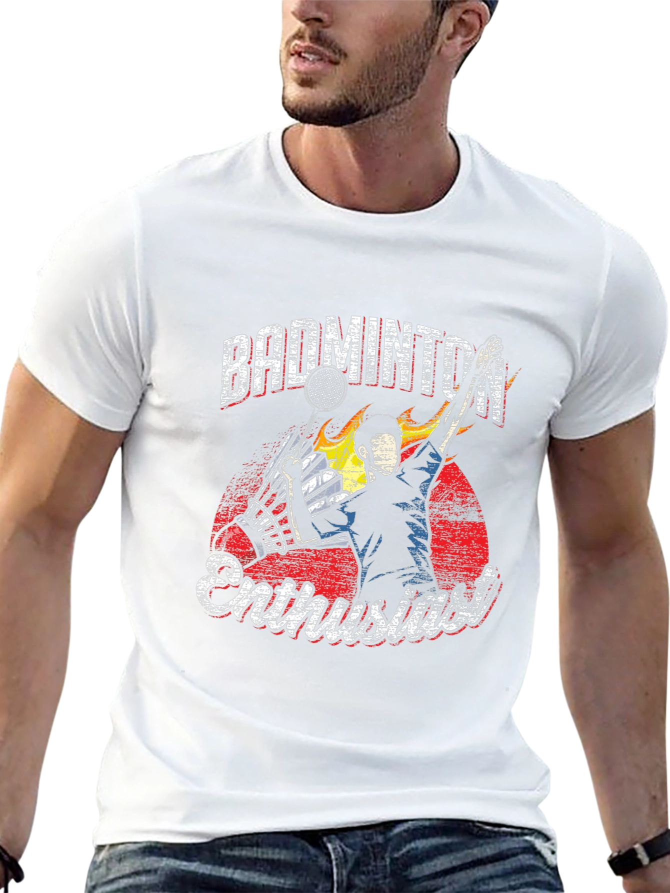 Badminton Enthusiast Graphic T-Shirt