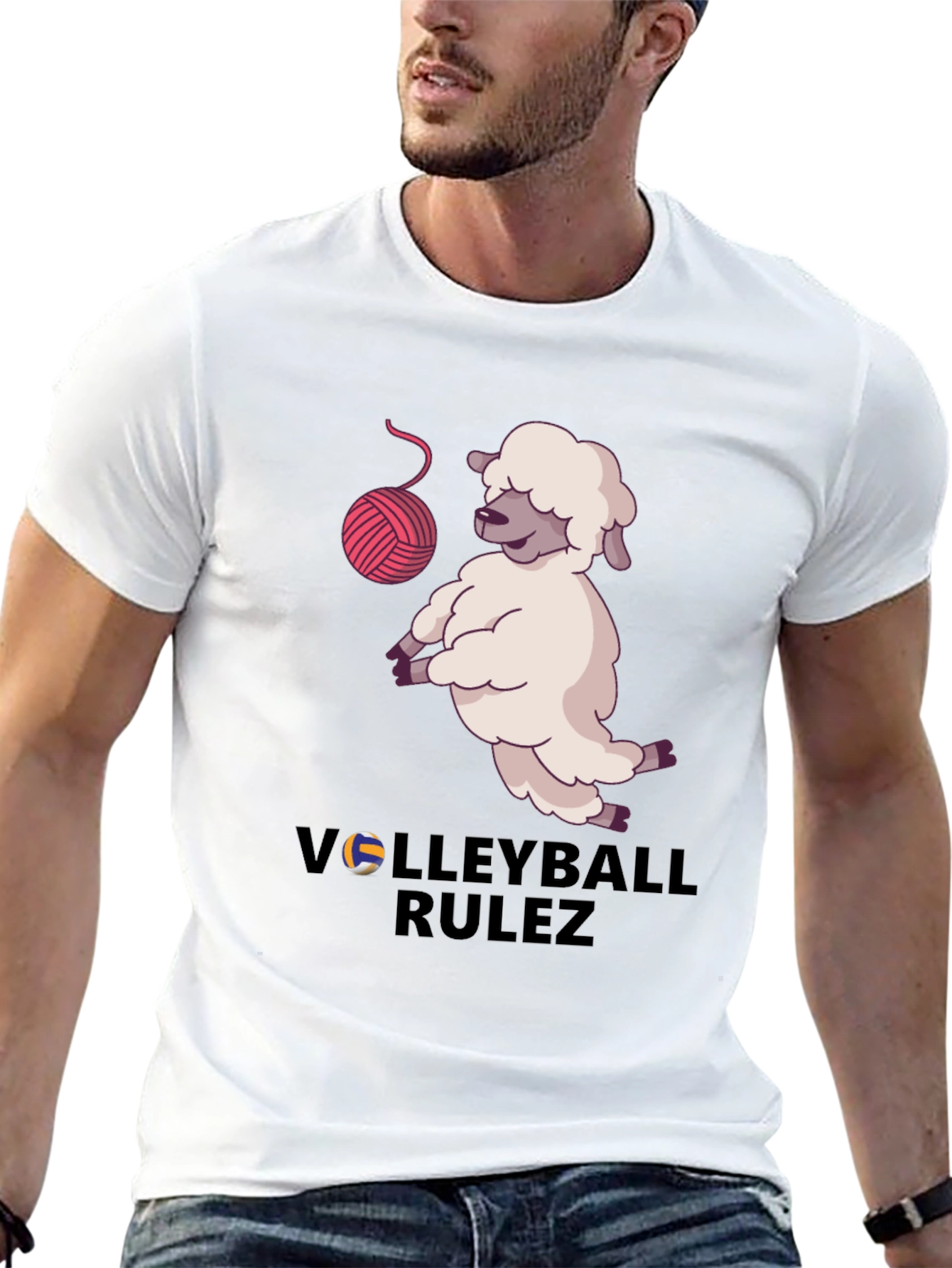 Volleyball Rulez Sheep T-Shirt