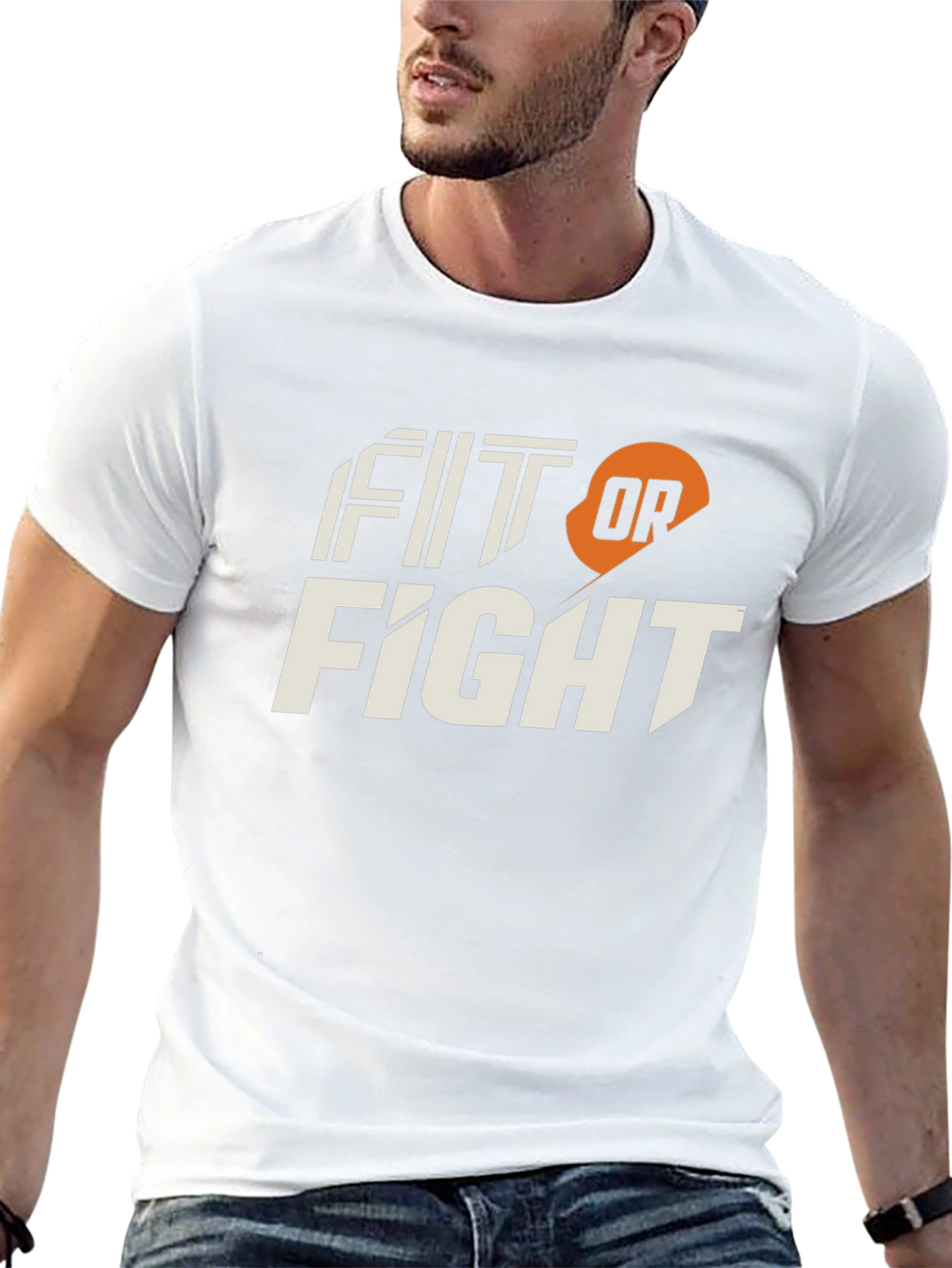 Fit or Fight Black Graphic Tee