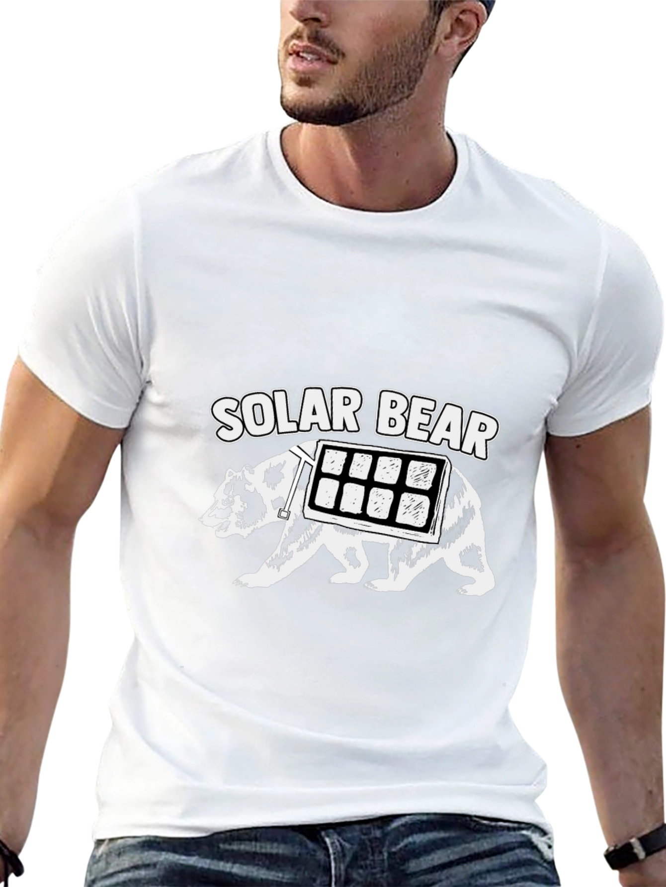 Solar Bear Graphic T-Shirt - Black Cotton Tee