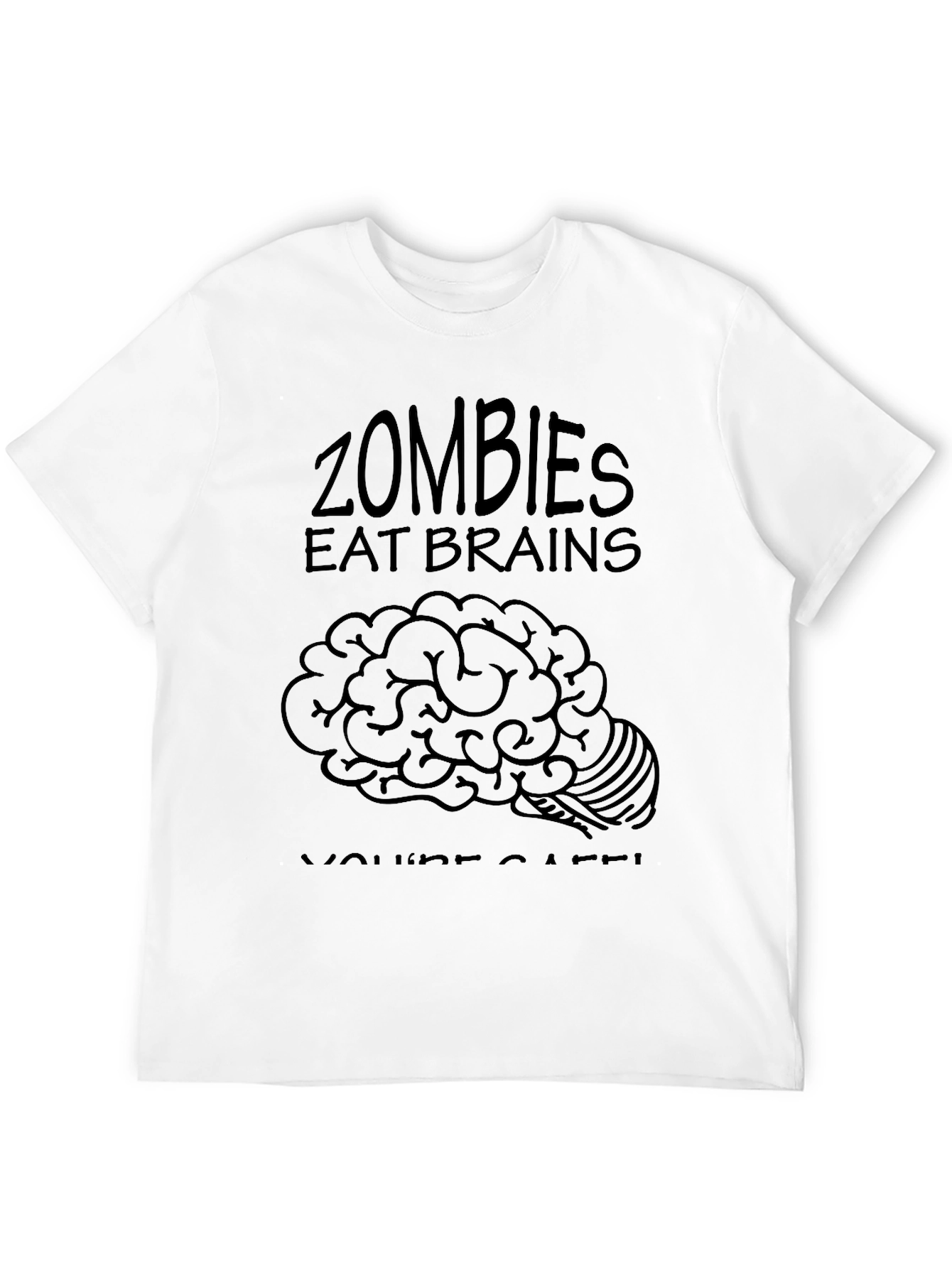 Zombie Brains Graphic Tee - Sarcastic Humor T-Shirt