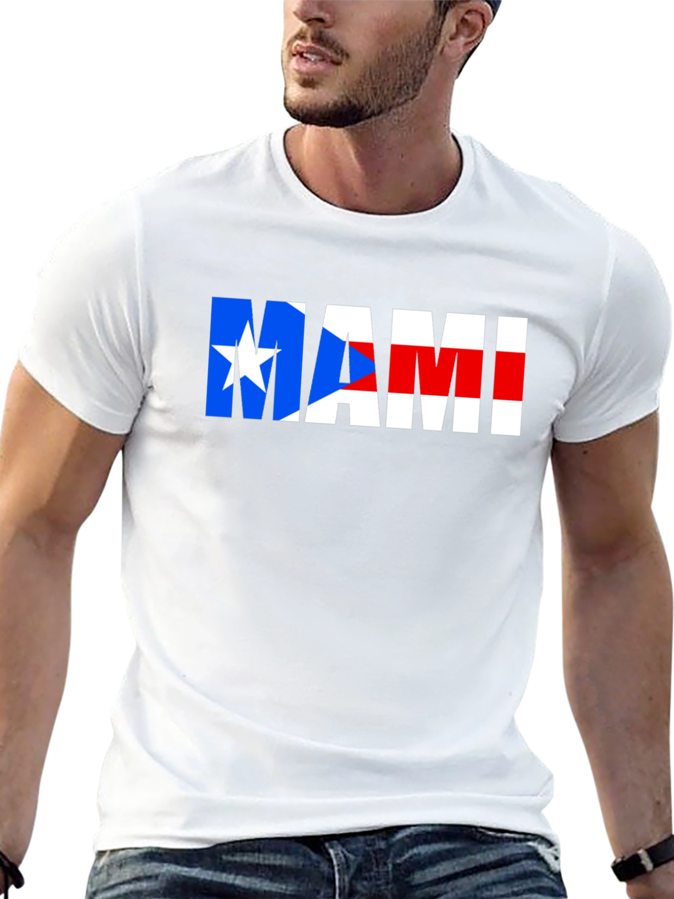 MAMI Puerto Rico Flag Graphic T-Shirt