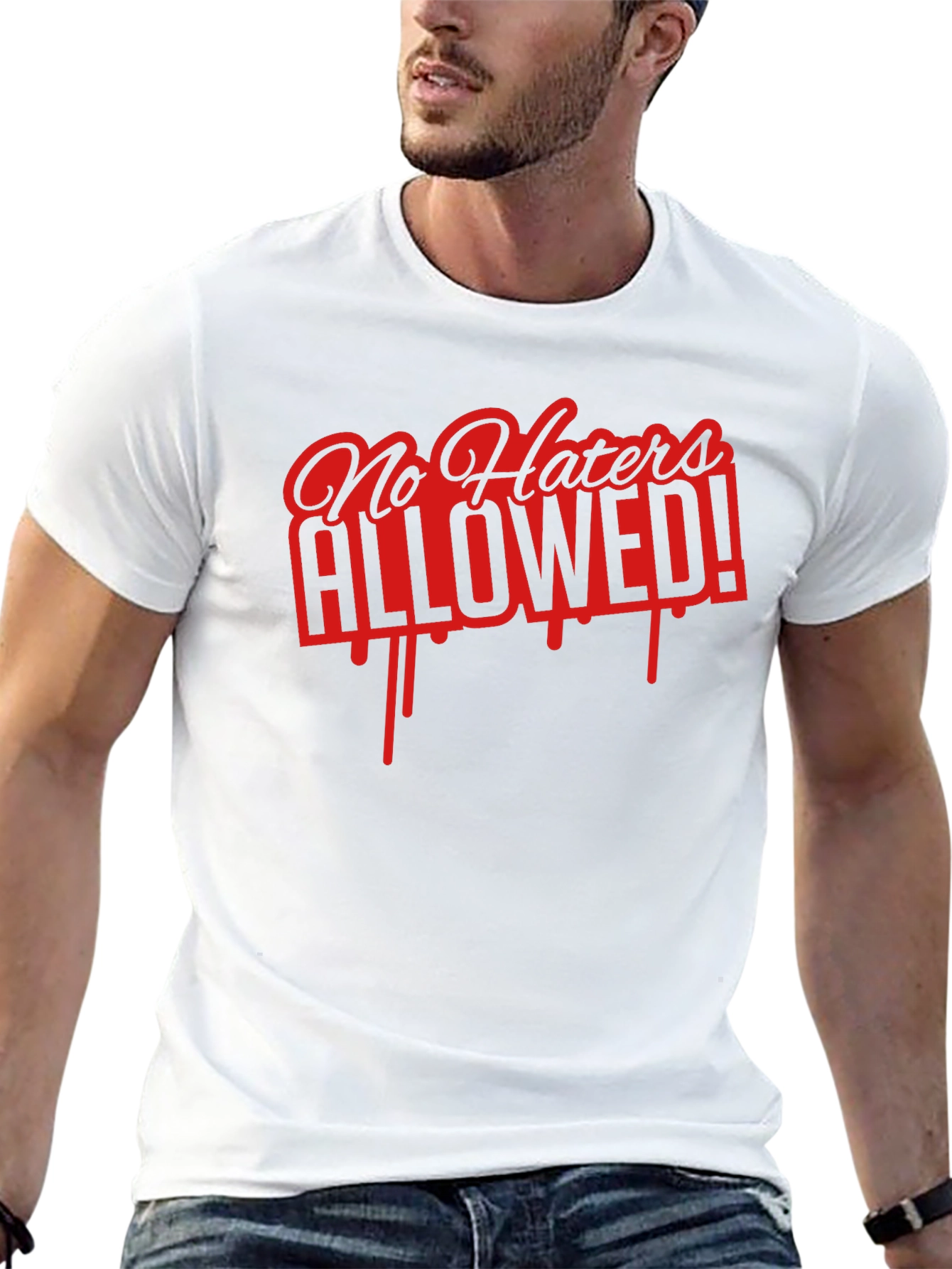 No Haters Allowed Graphic Tee - Black