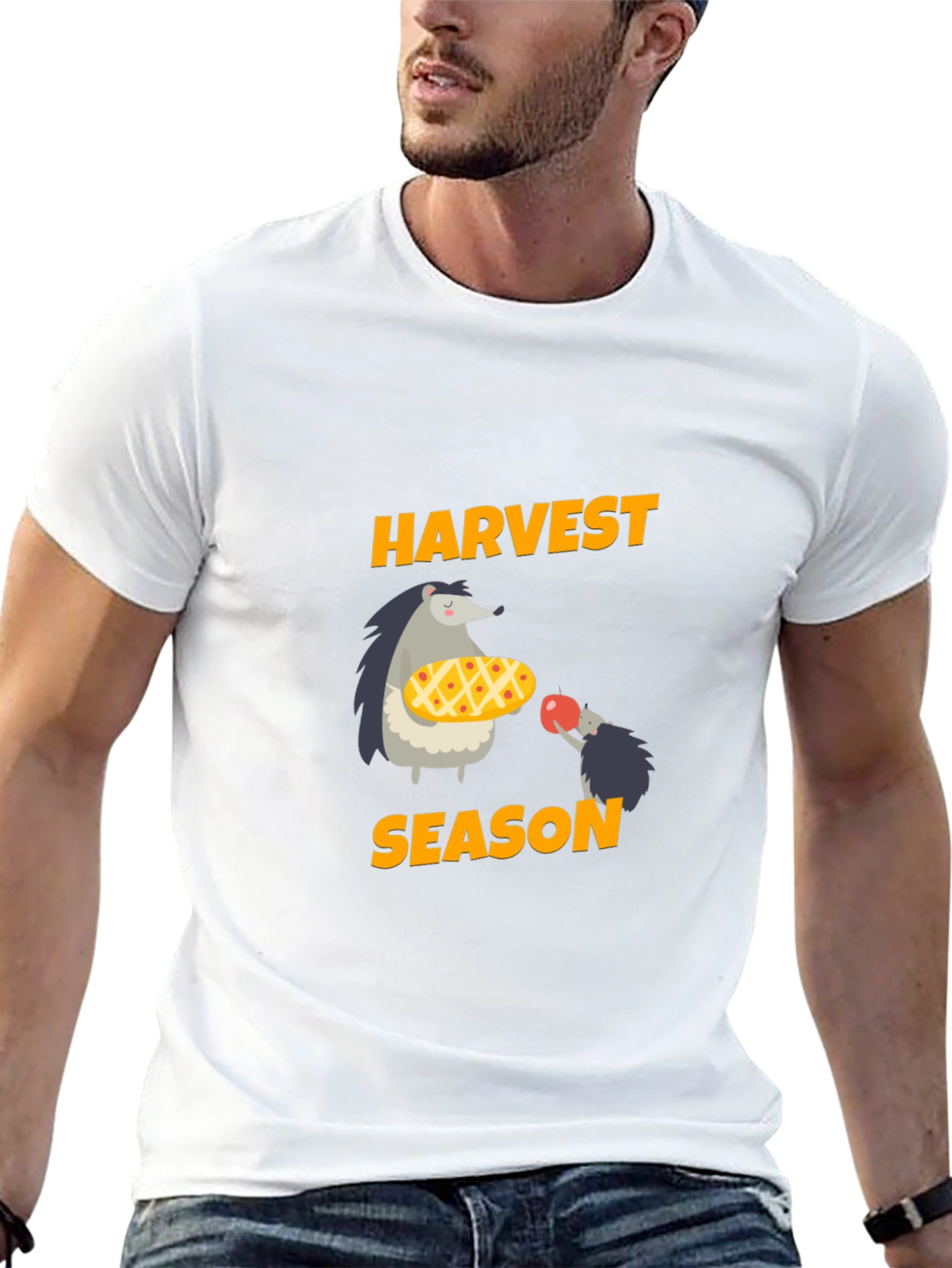 Harvest Season Hedgehog Graphic Tee