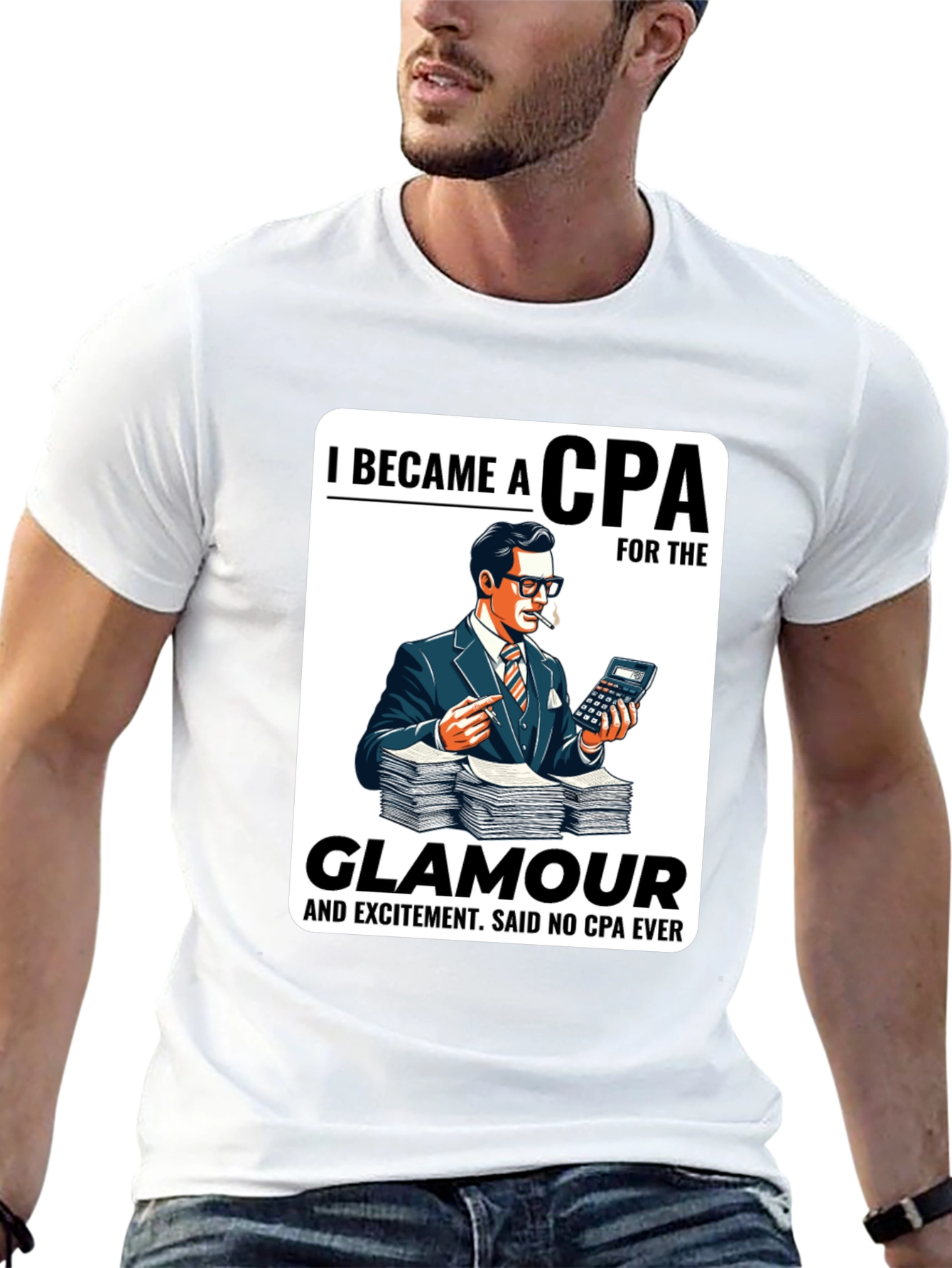 CPA Glamour T-Shirt - Funny Accountant Tee