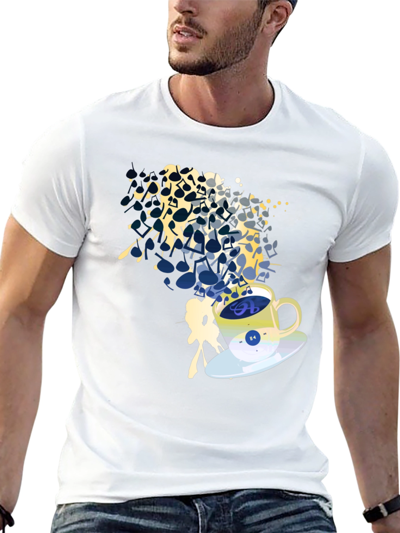Musical Coffee T-Shirt - Brew Up Some Tunes!
