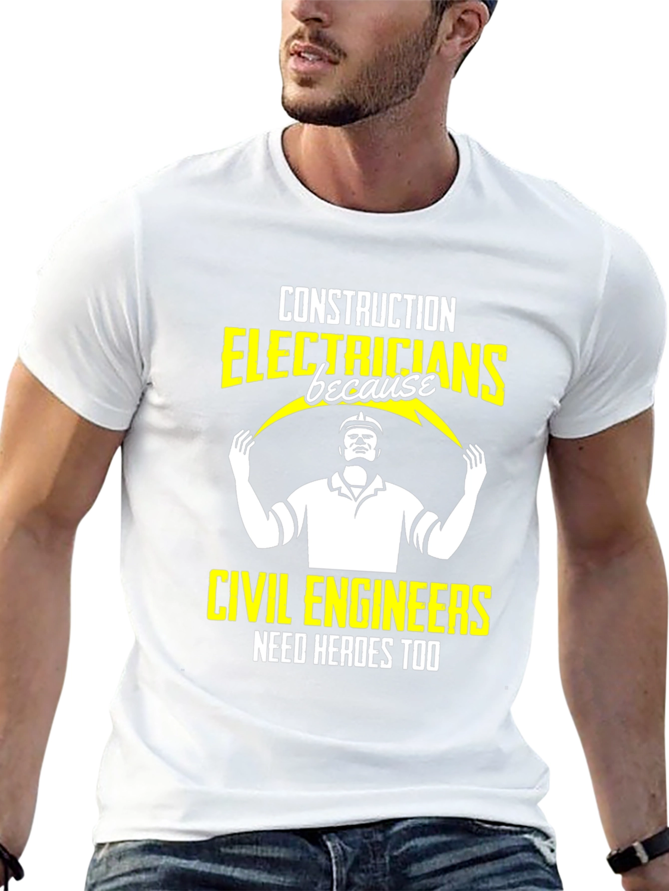 Electrician Hero Graphic Tee - Construction Apparel