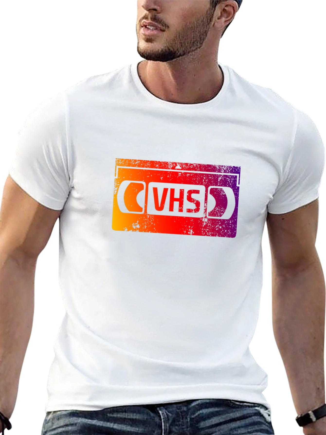 Retro VHS Tape Graphic Tee - Black