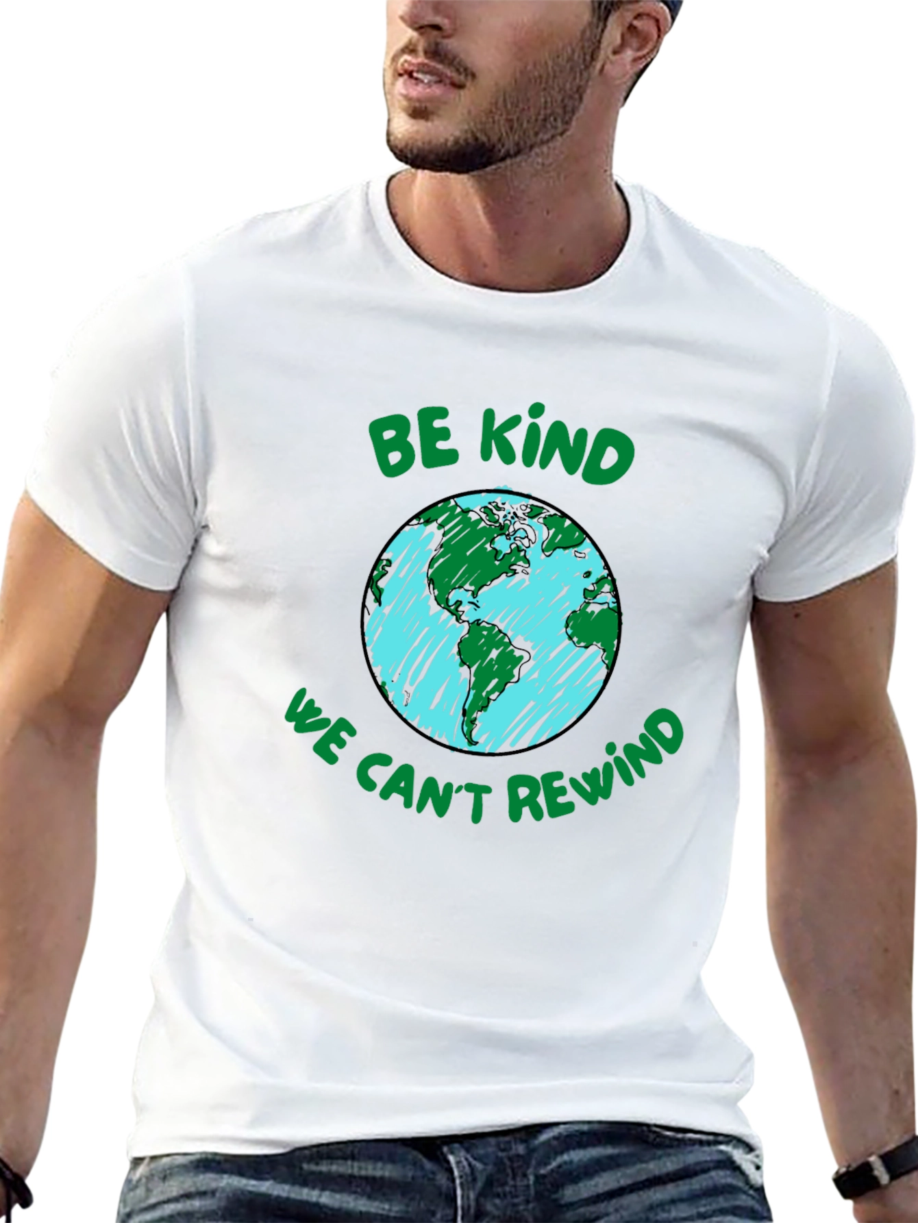 Eco-Friendly Graphic Tee: Be Kind Protect Our Planet