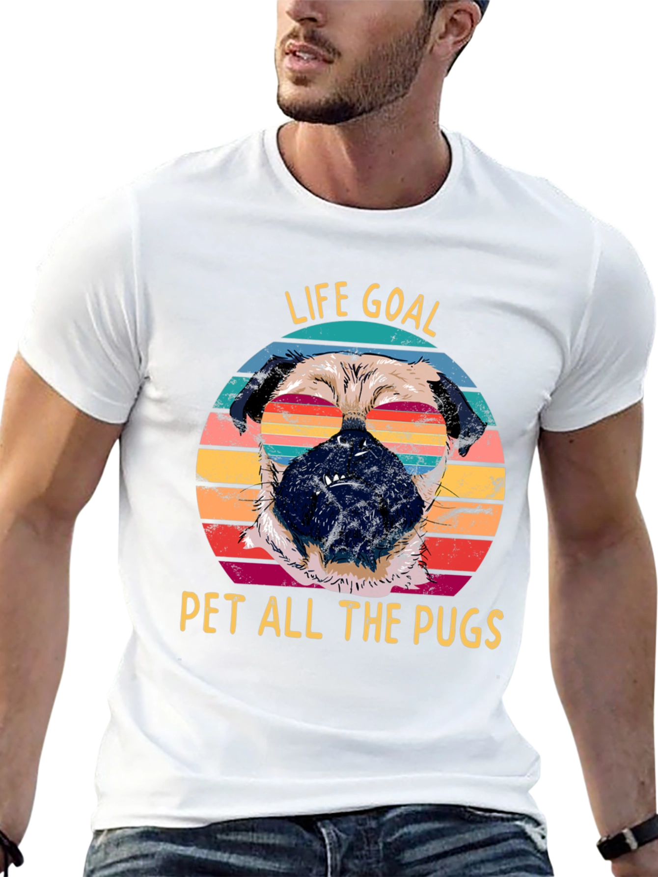 Life Goal Pet All The Pugs Graphic Tee
