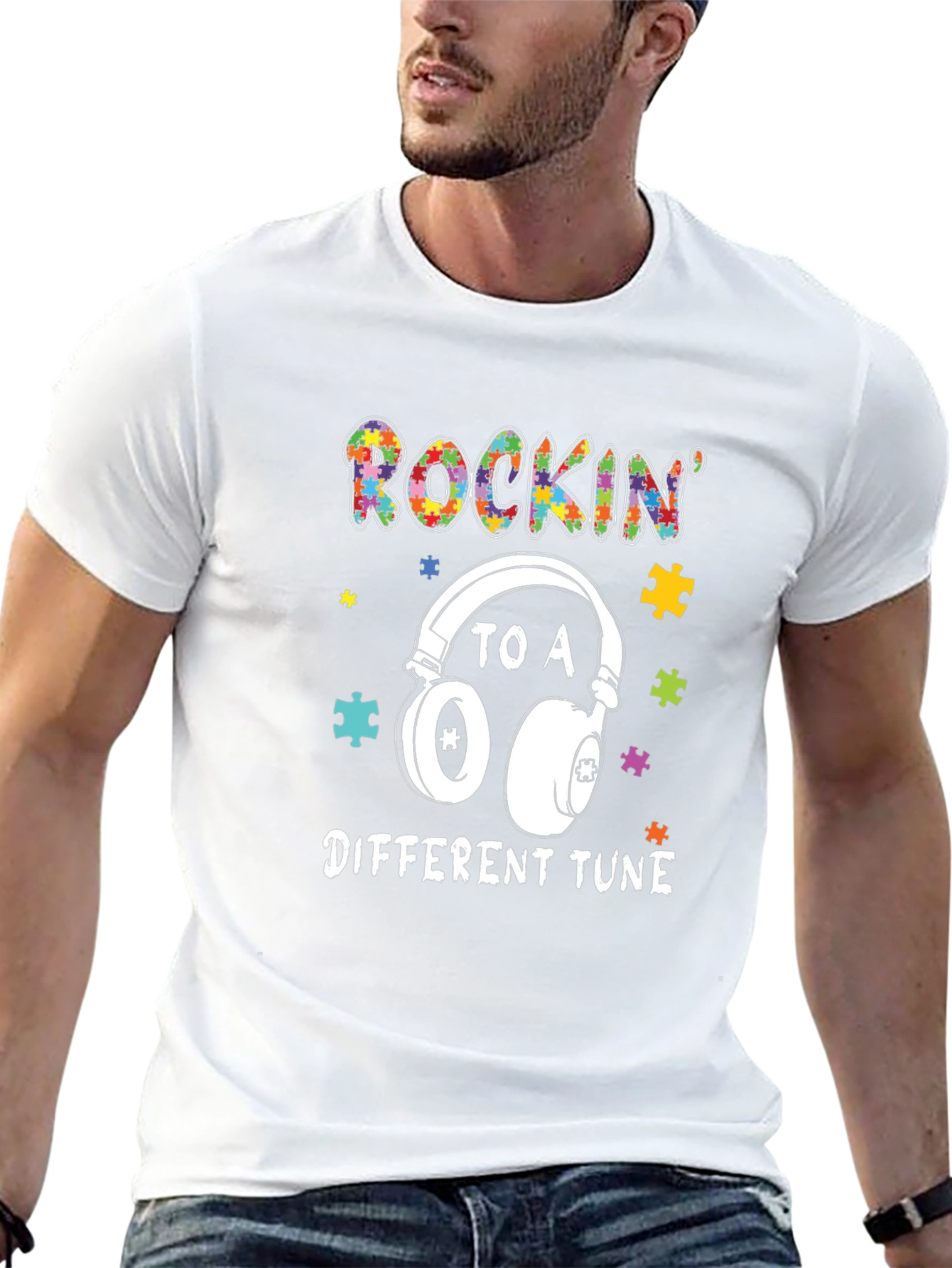 Rockin to a Different Tune Autism Awareness Tee