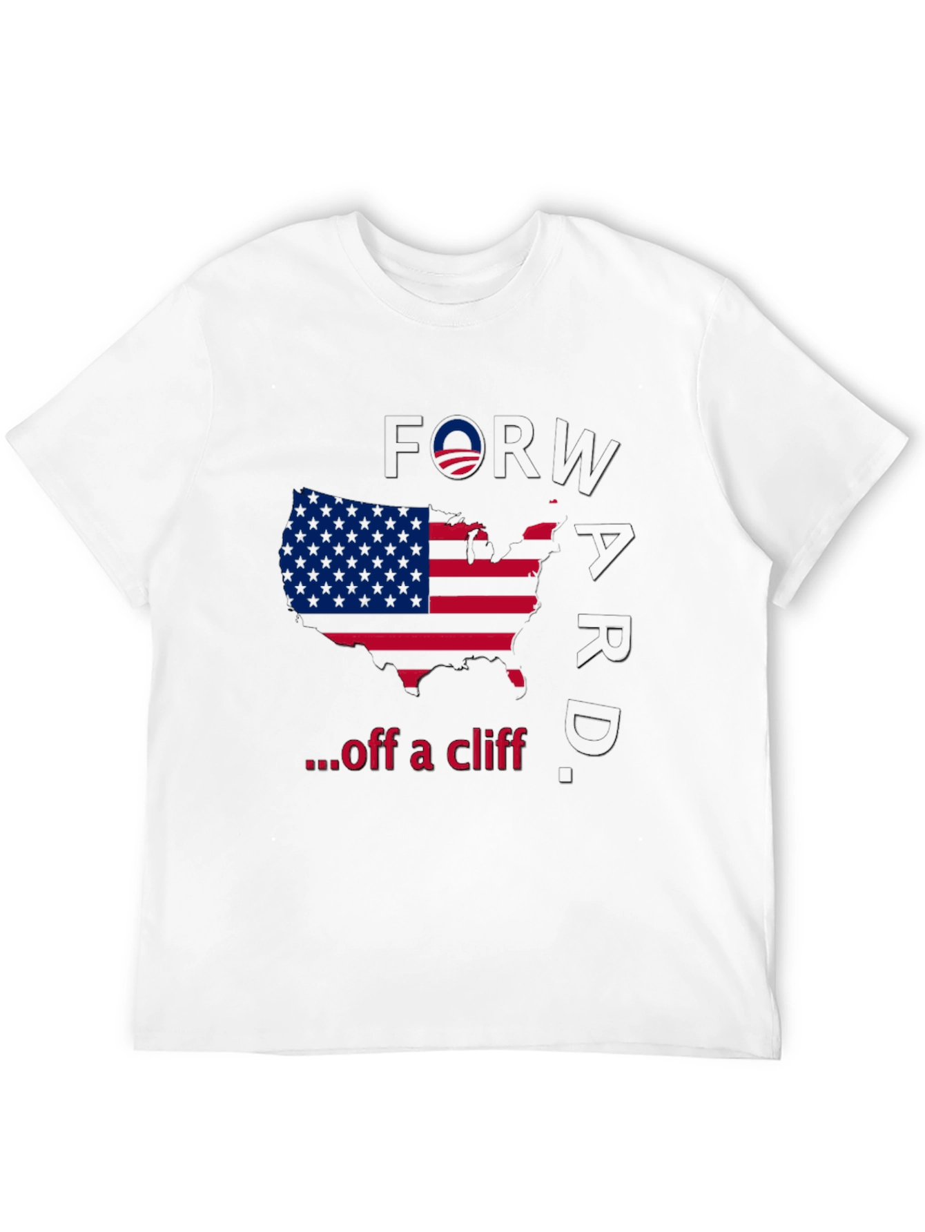 Forward Off A Cliff T-Shirt - Political Satire