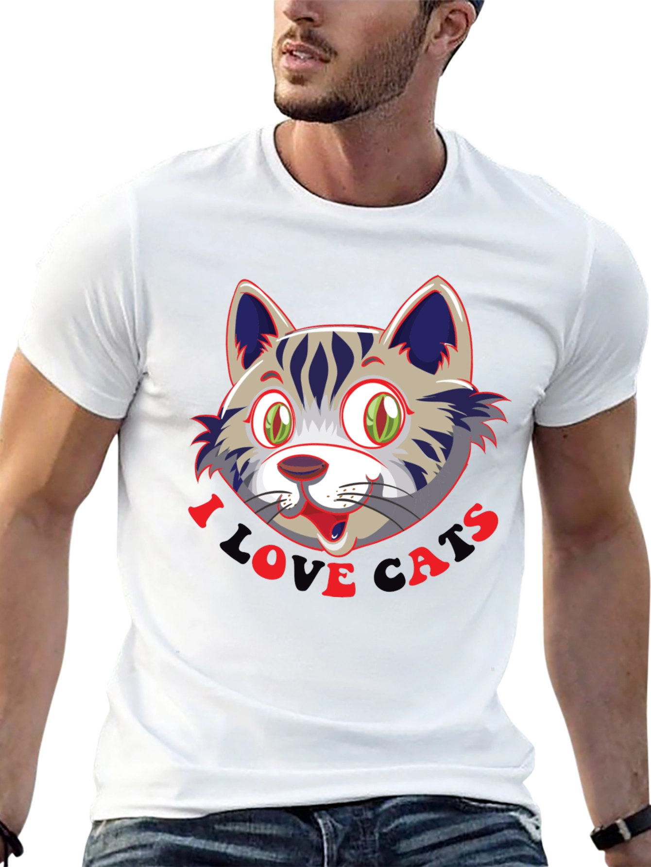 I Love Cats T-Shirt - Fun Cat Graphic Tee