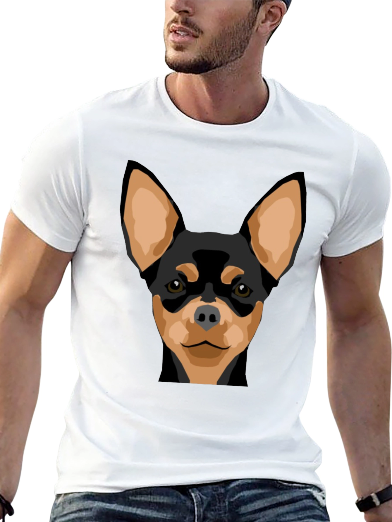 Dog Graphic Tee - Black T-Shirt with Dog Design