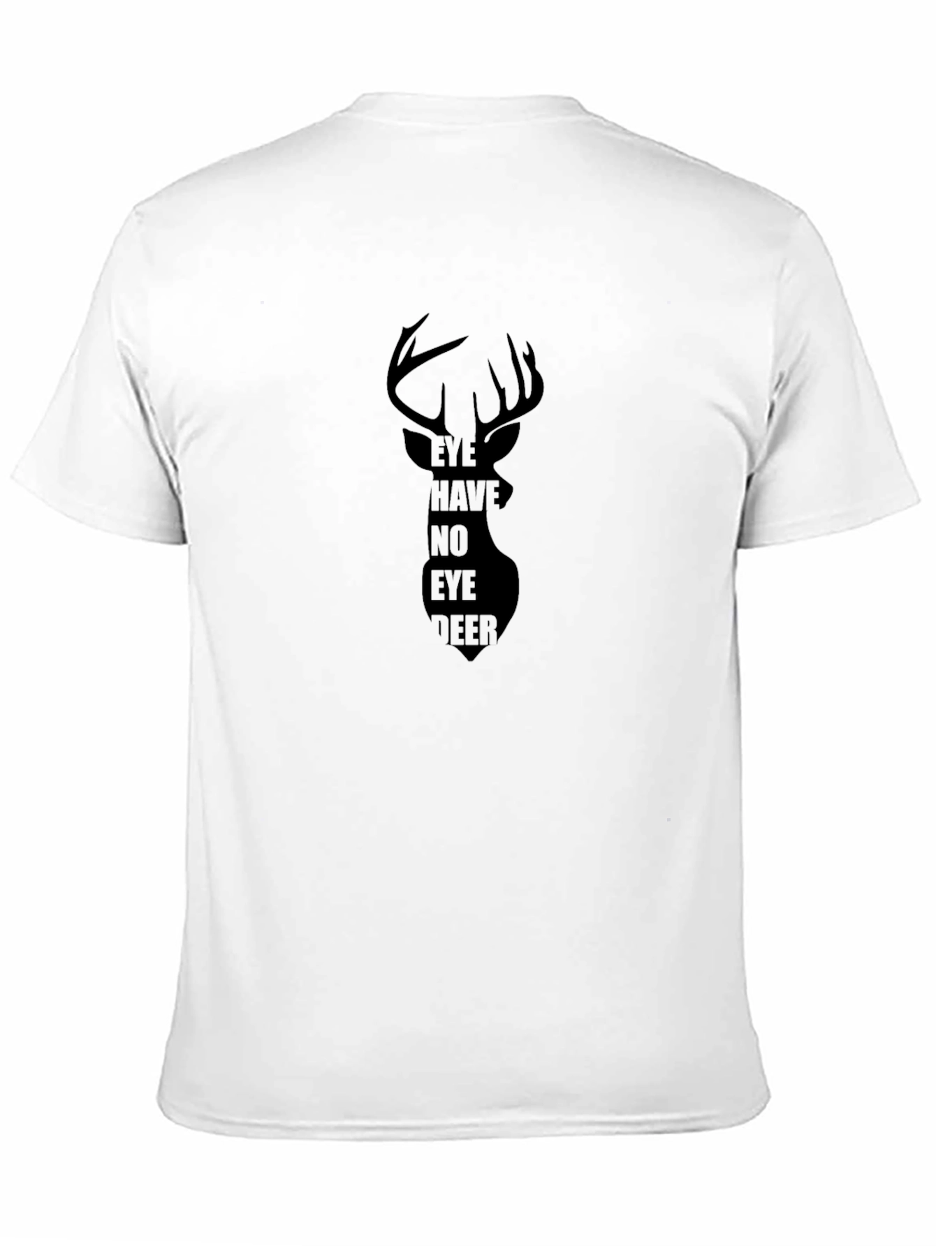 Eye Have No Eye Deer Mens Black T-Shirt