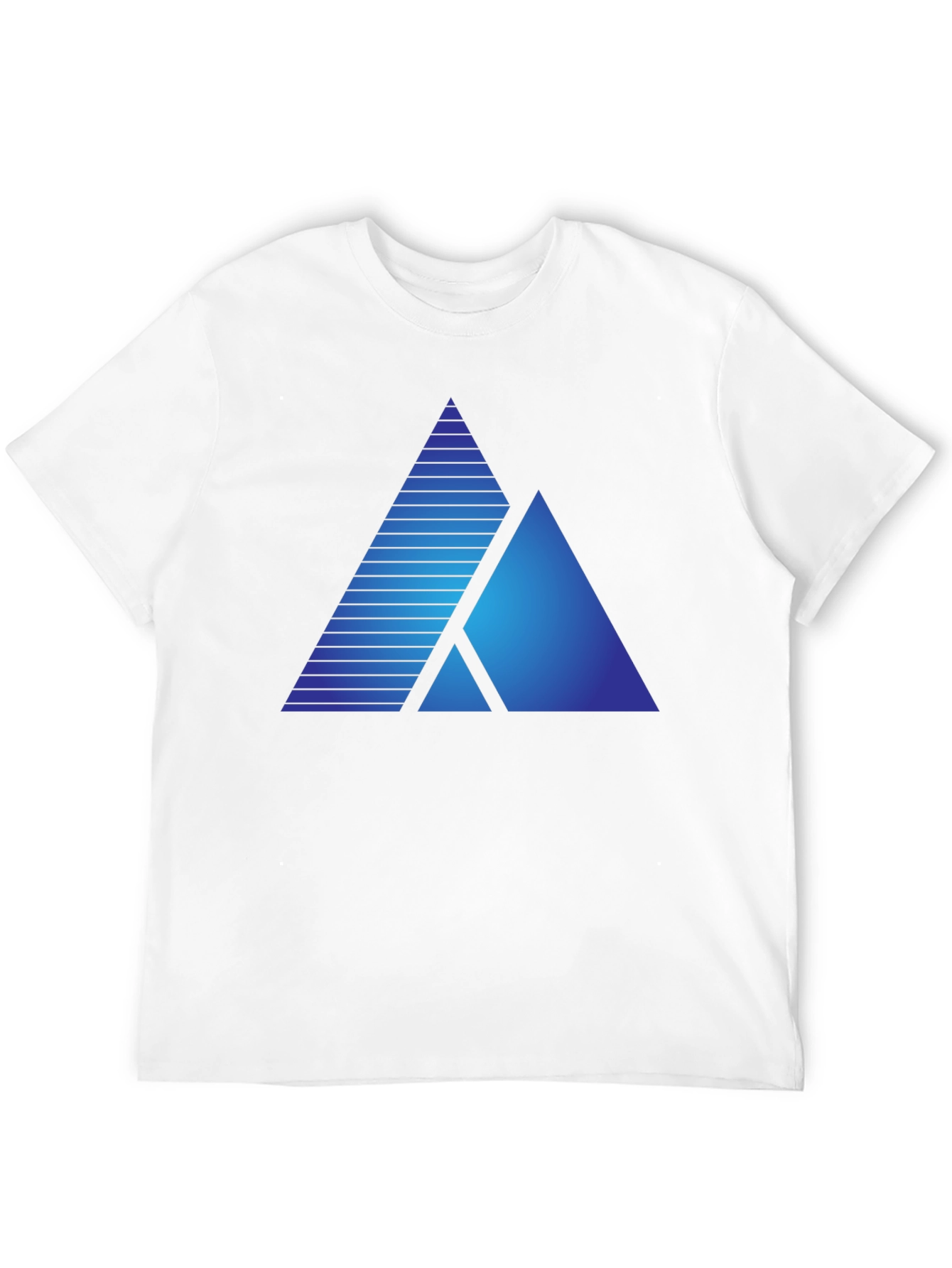 Geometric Gradient Triangle T-Shirt - Modern Design