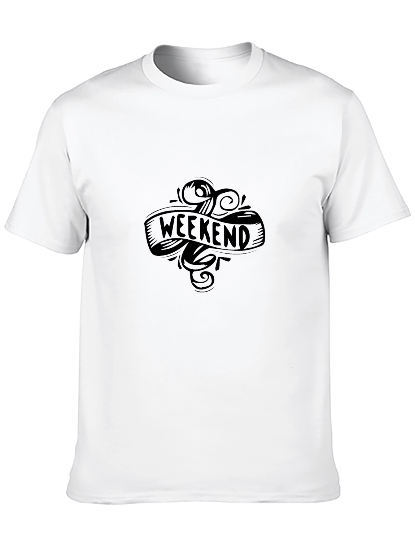 Weekend Graphic Tee - Black Short Sleeve T-Shirt