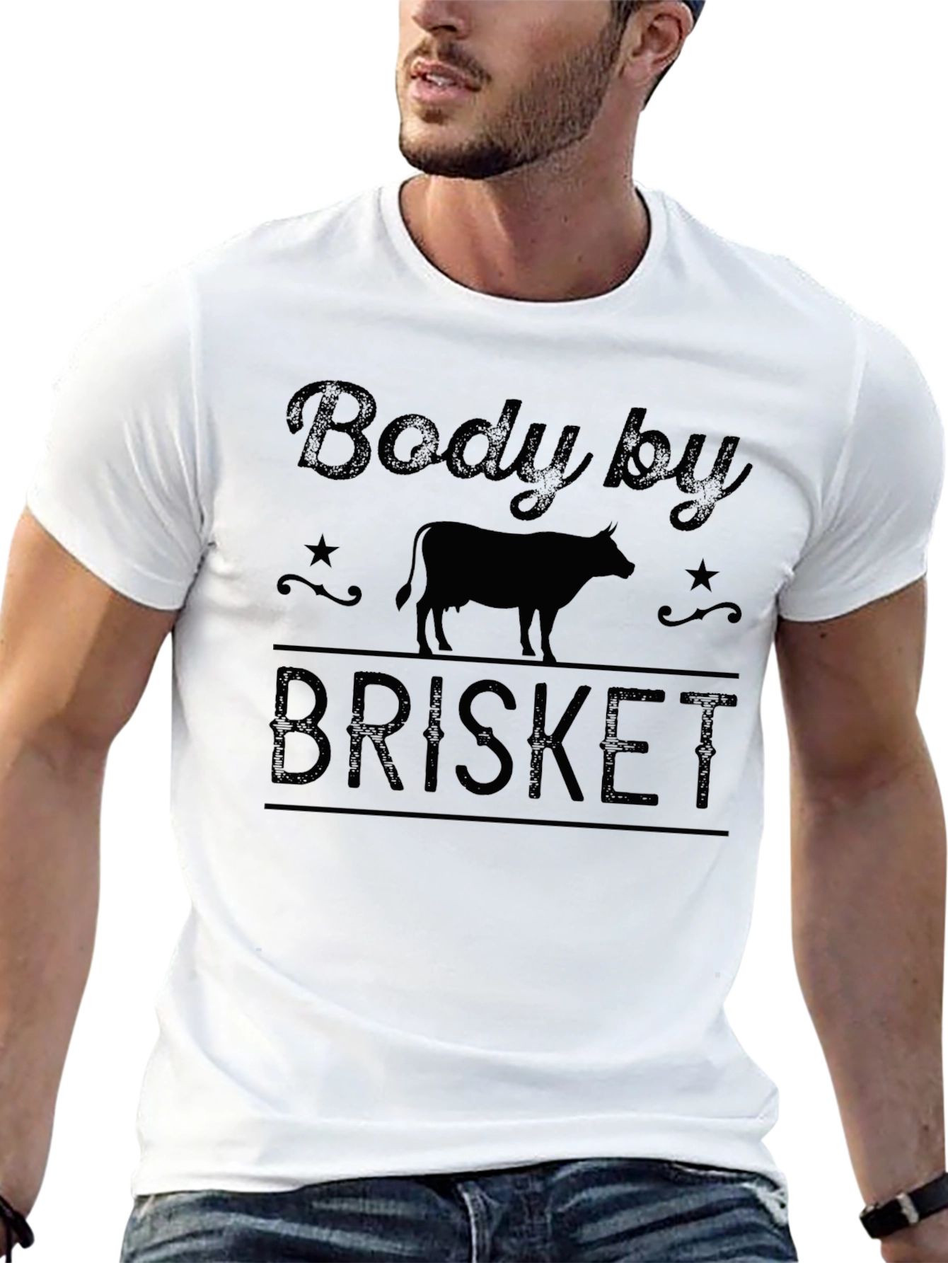 Body by Brisket Black Graphic Tee