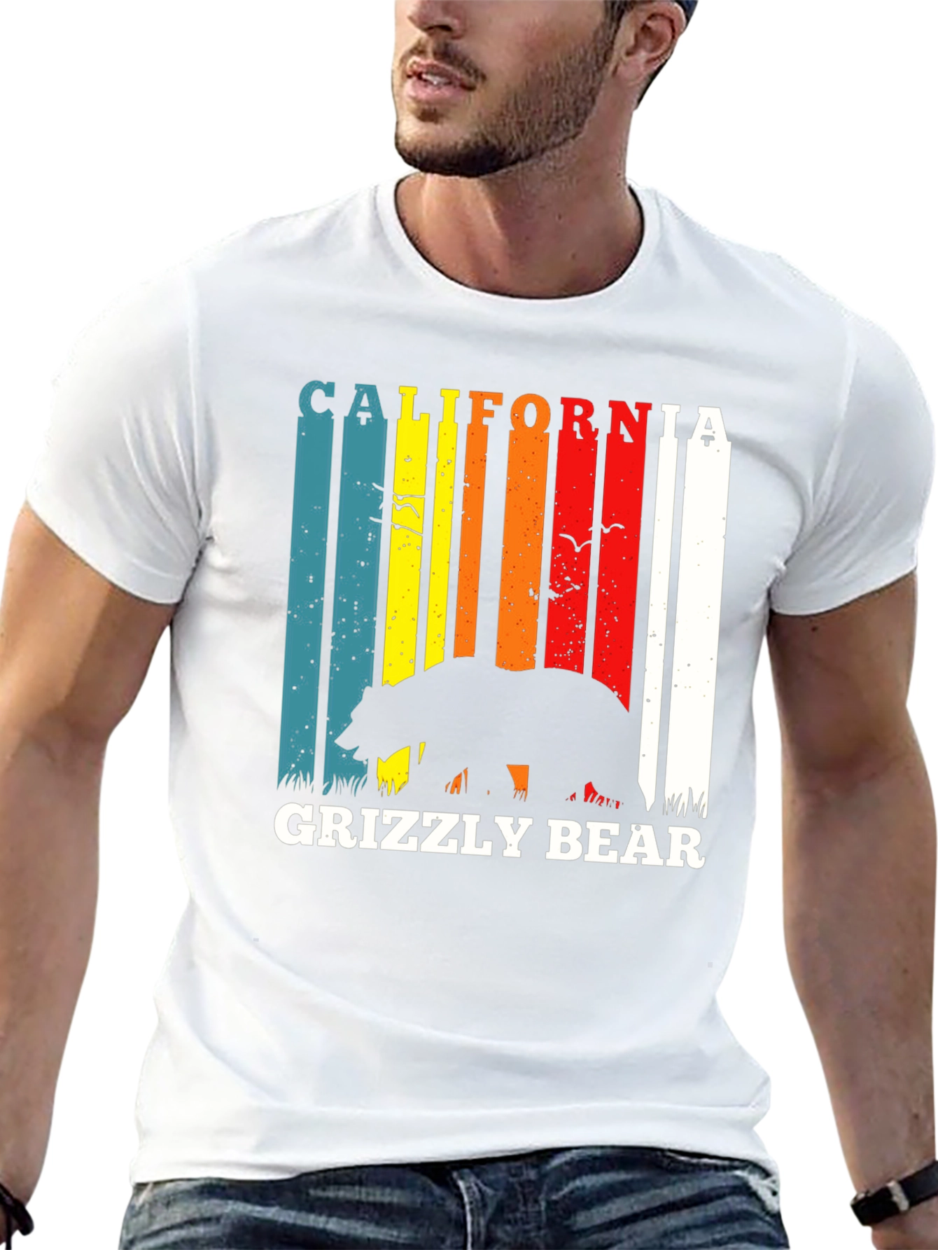 California Grizzly Bear Retro T-Shirt