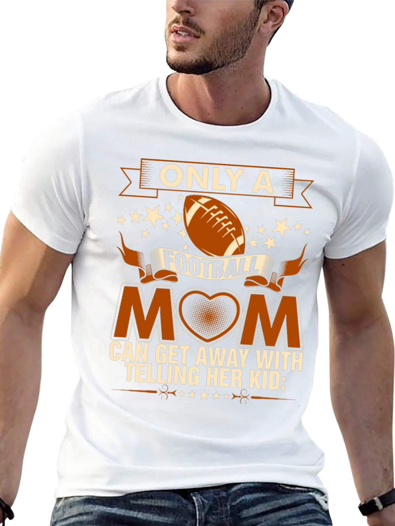 Football Mom Graphic Tee - Black
