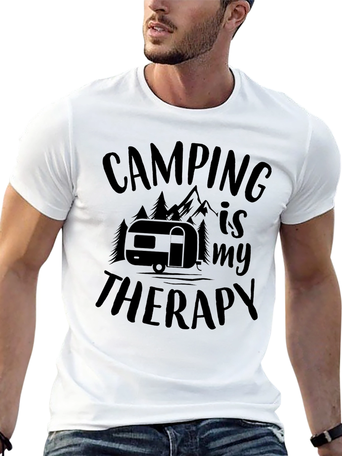 Camping is My Therapy Graphic Tee