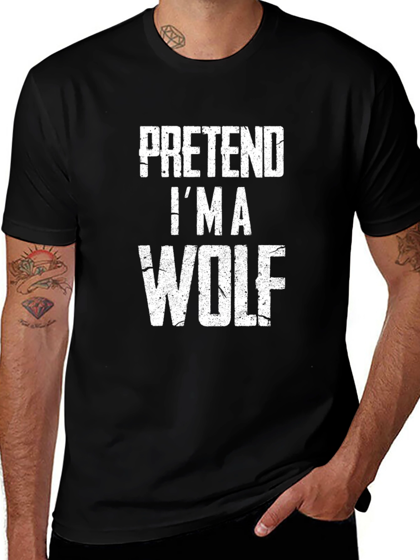 Pretend Im A Wolf Graphic T-Shirt