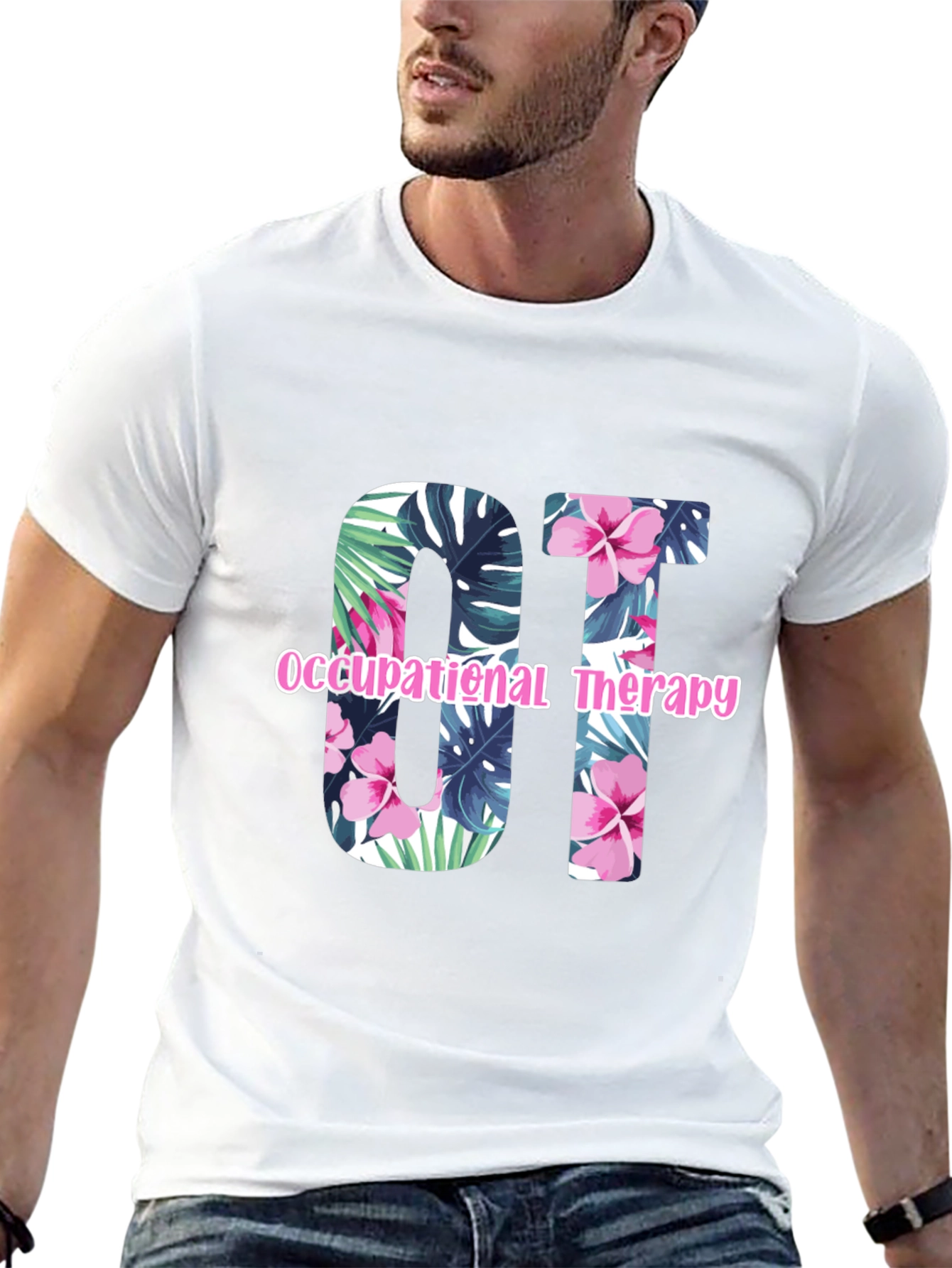 Floral OT Occupational Therapy T-Shirt