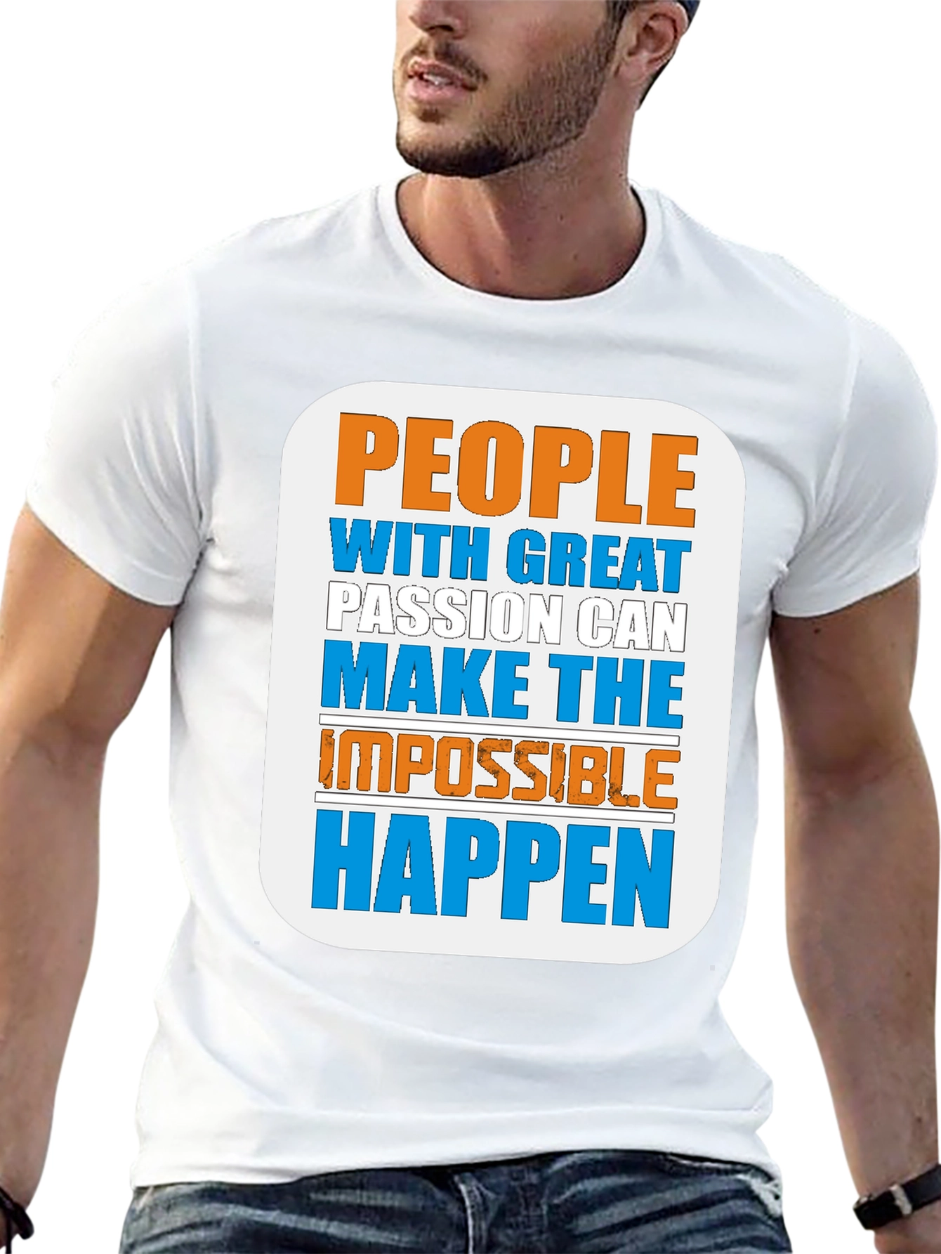 Inspirational Graphic Tee - Great Passion Makes Happen