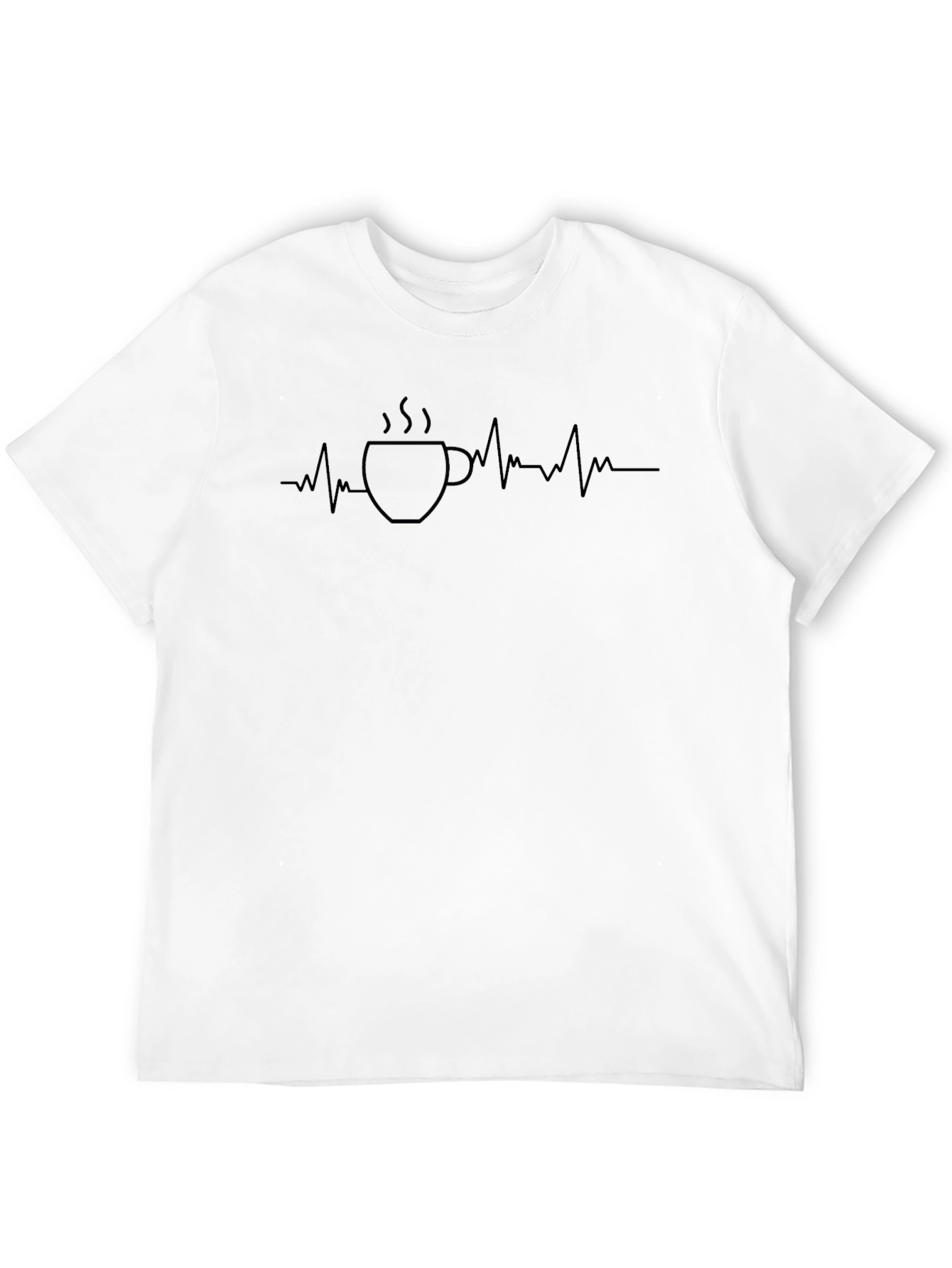 Coffee Heartbeat T-Shirt - Caffeine Lover Tee
