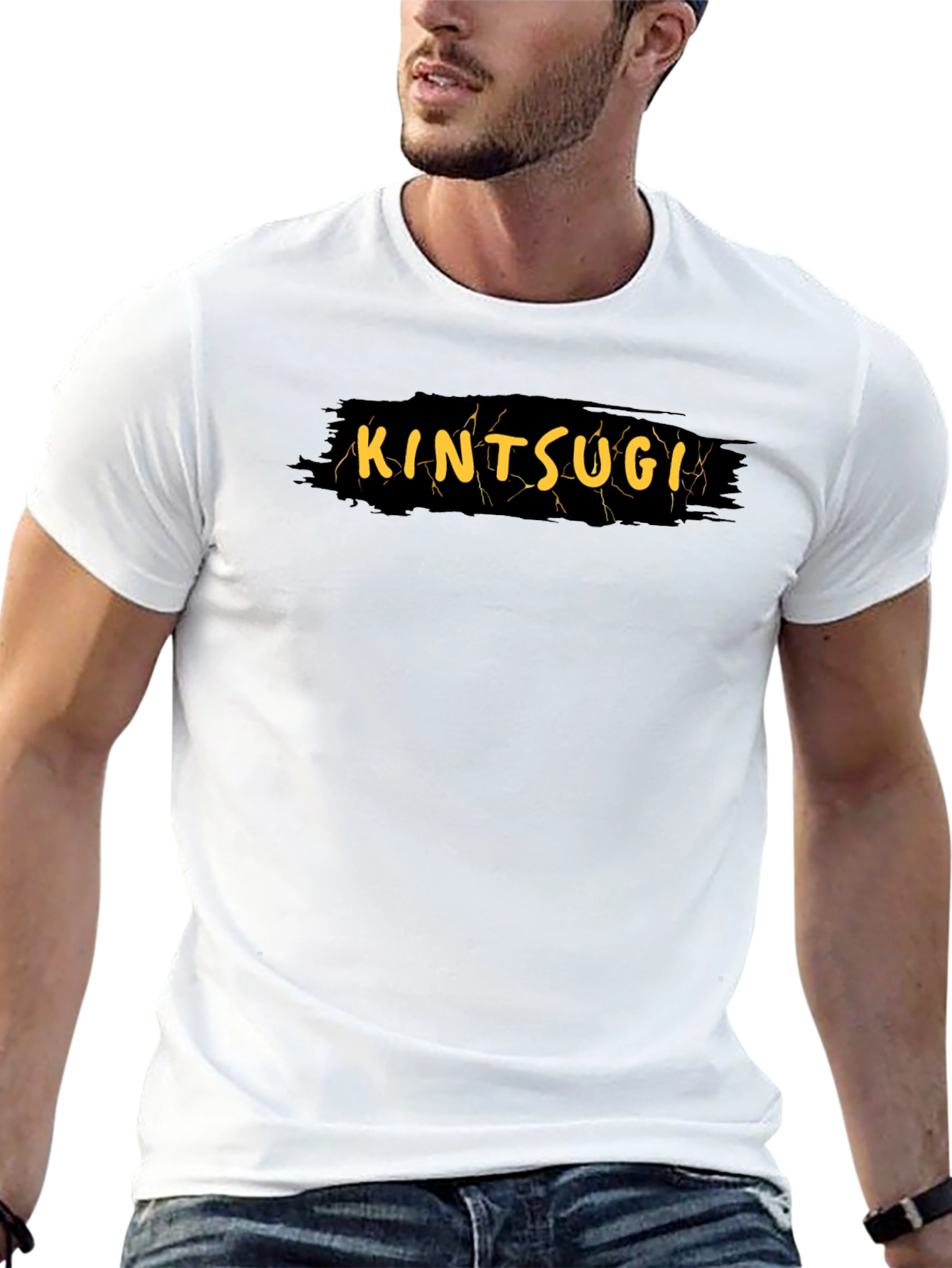 Kintsugi Graphic Tee - Black Crew Neck