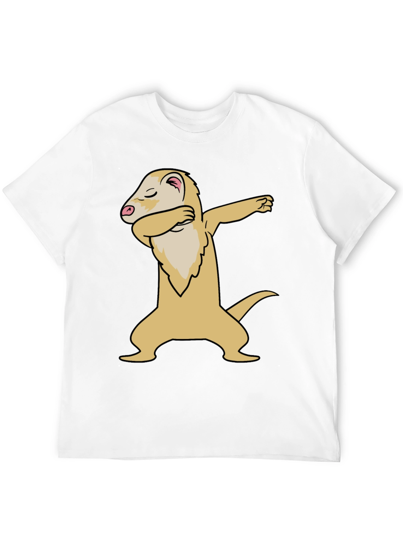 Dabbing Ferret Graphic T-Shirt - Cool Animal Tee