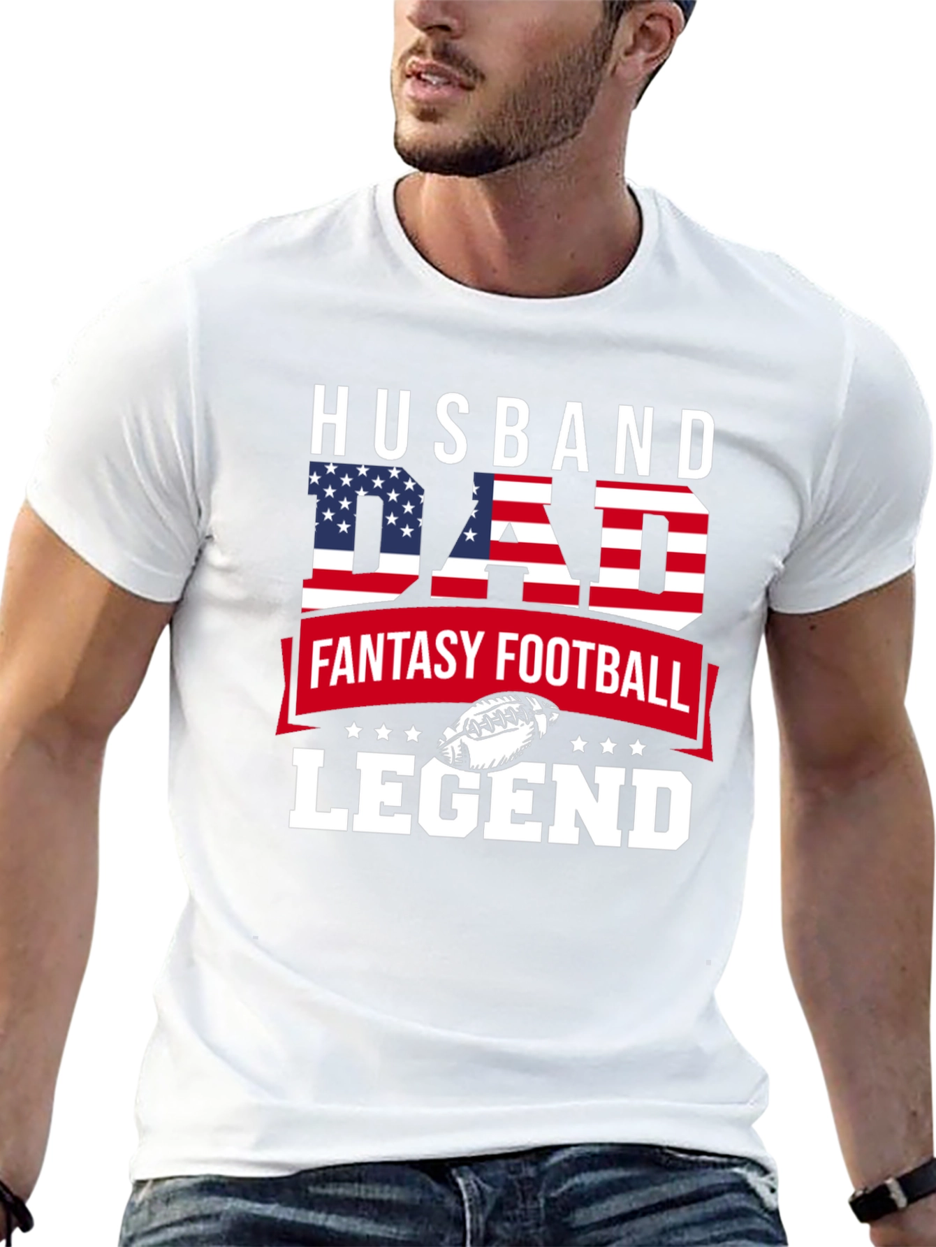 Husband Dad Fantasy Football Legend T-Shirt