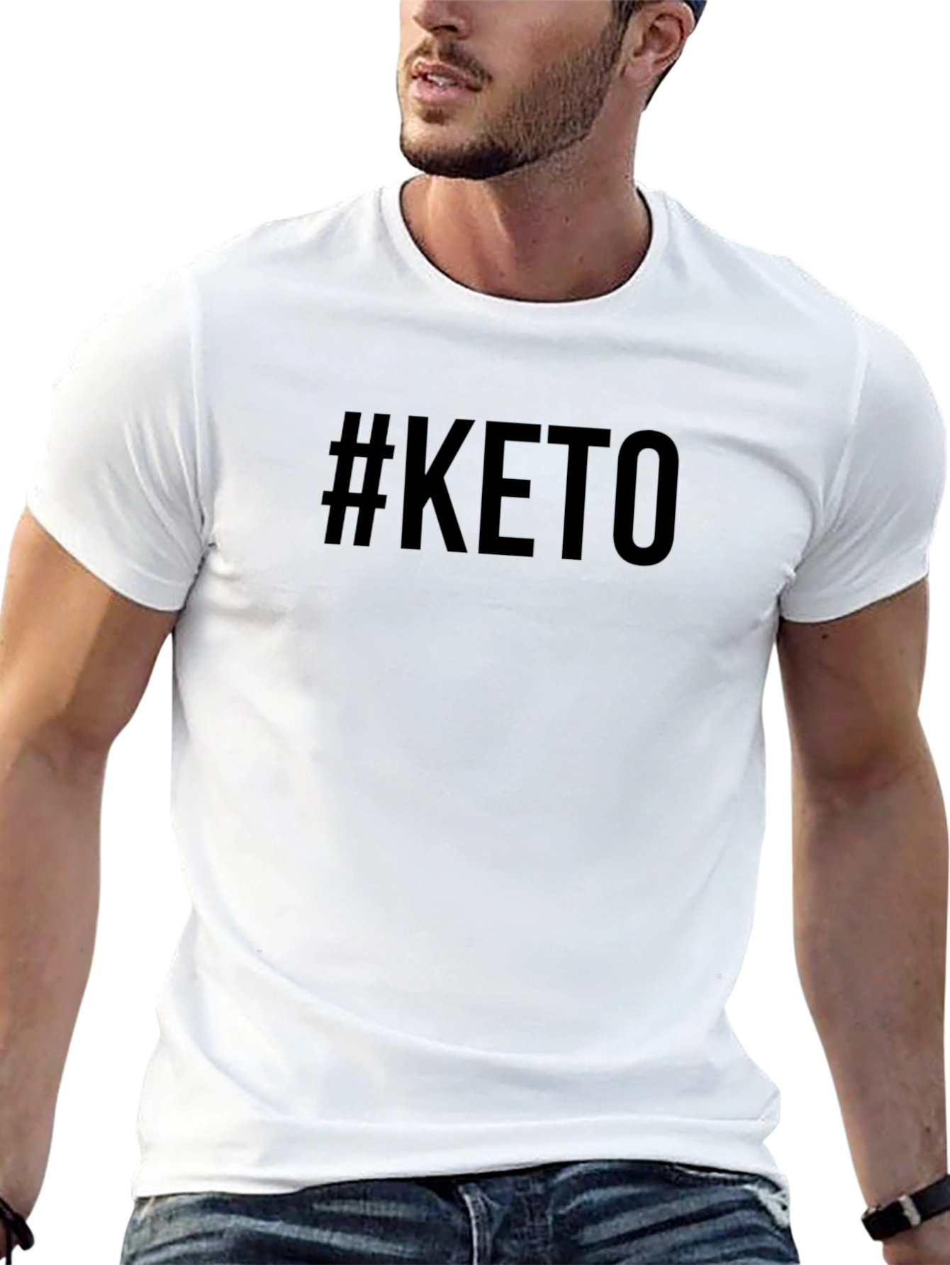 #KETO Black Crew Neck Short Sleeve T-Shirt