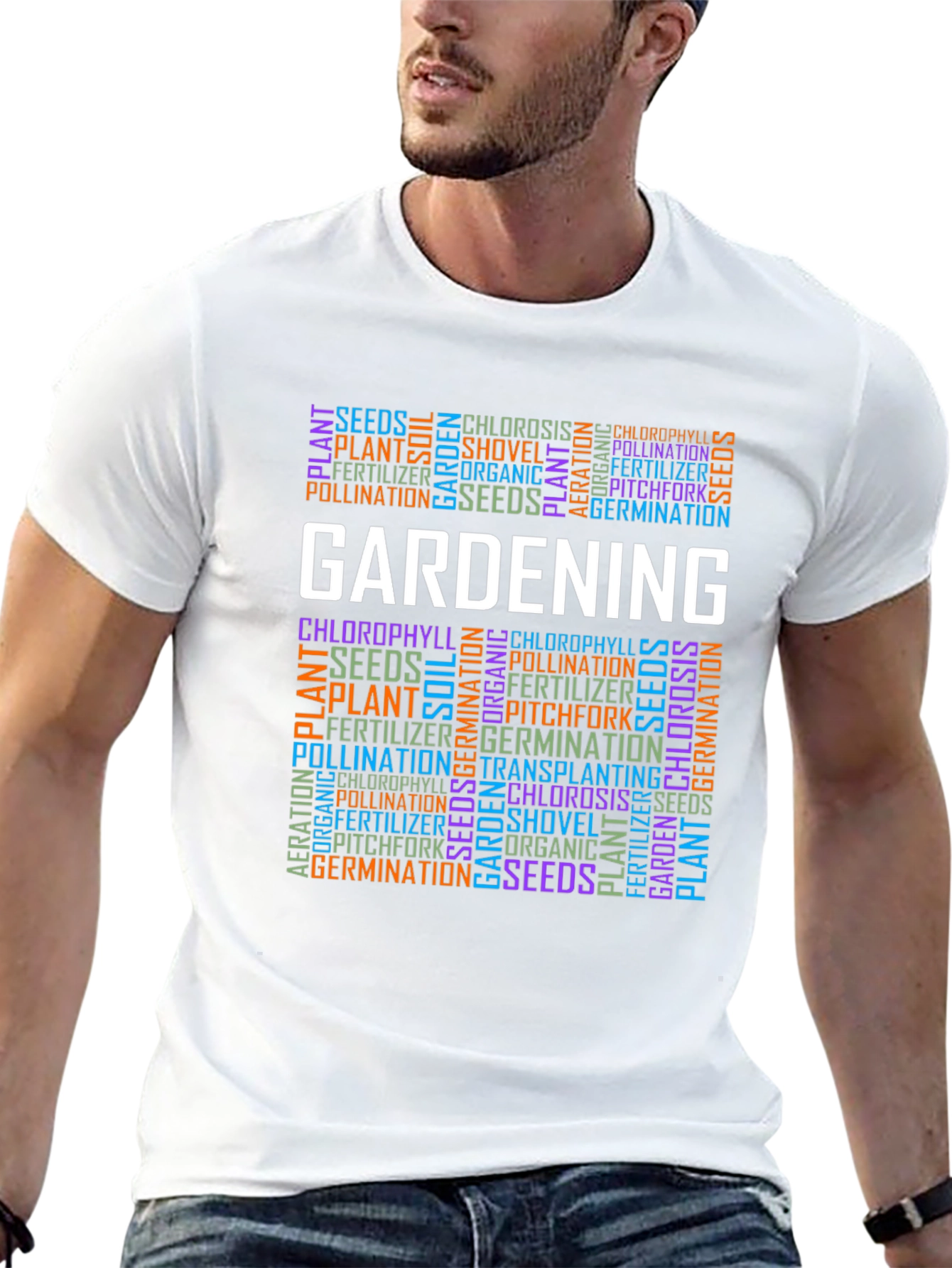 Gardening Word Art T-Shirt