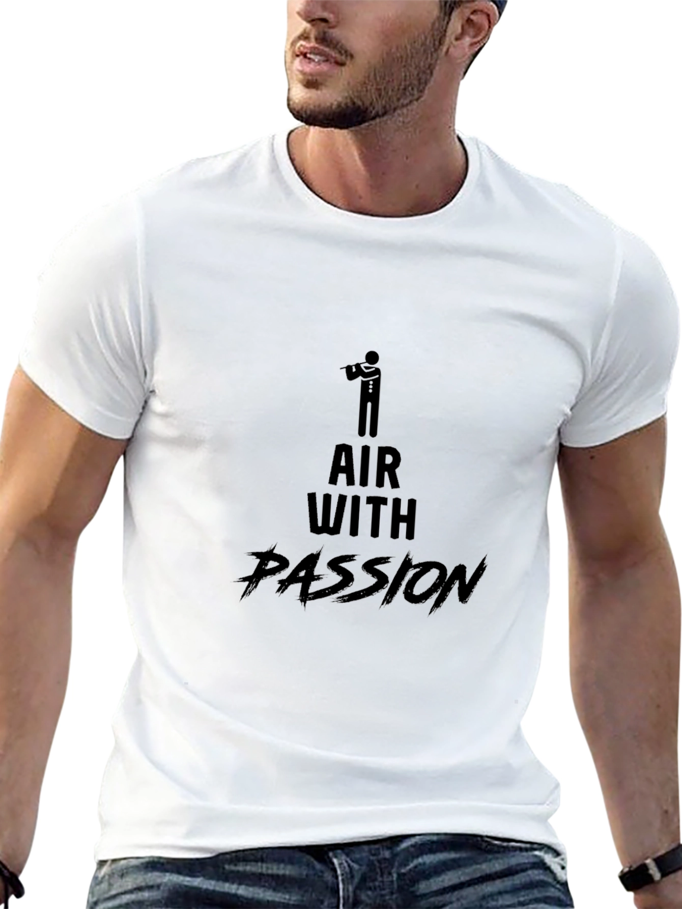 Air With Passion Black T-Shirt