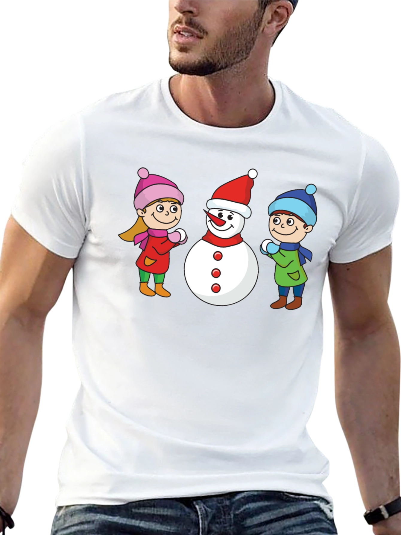 Winter Fun T-Shirt: Snowman & Kids Graphic Tee