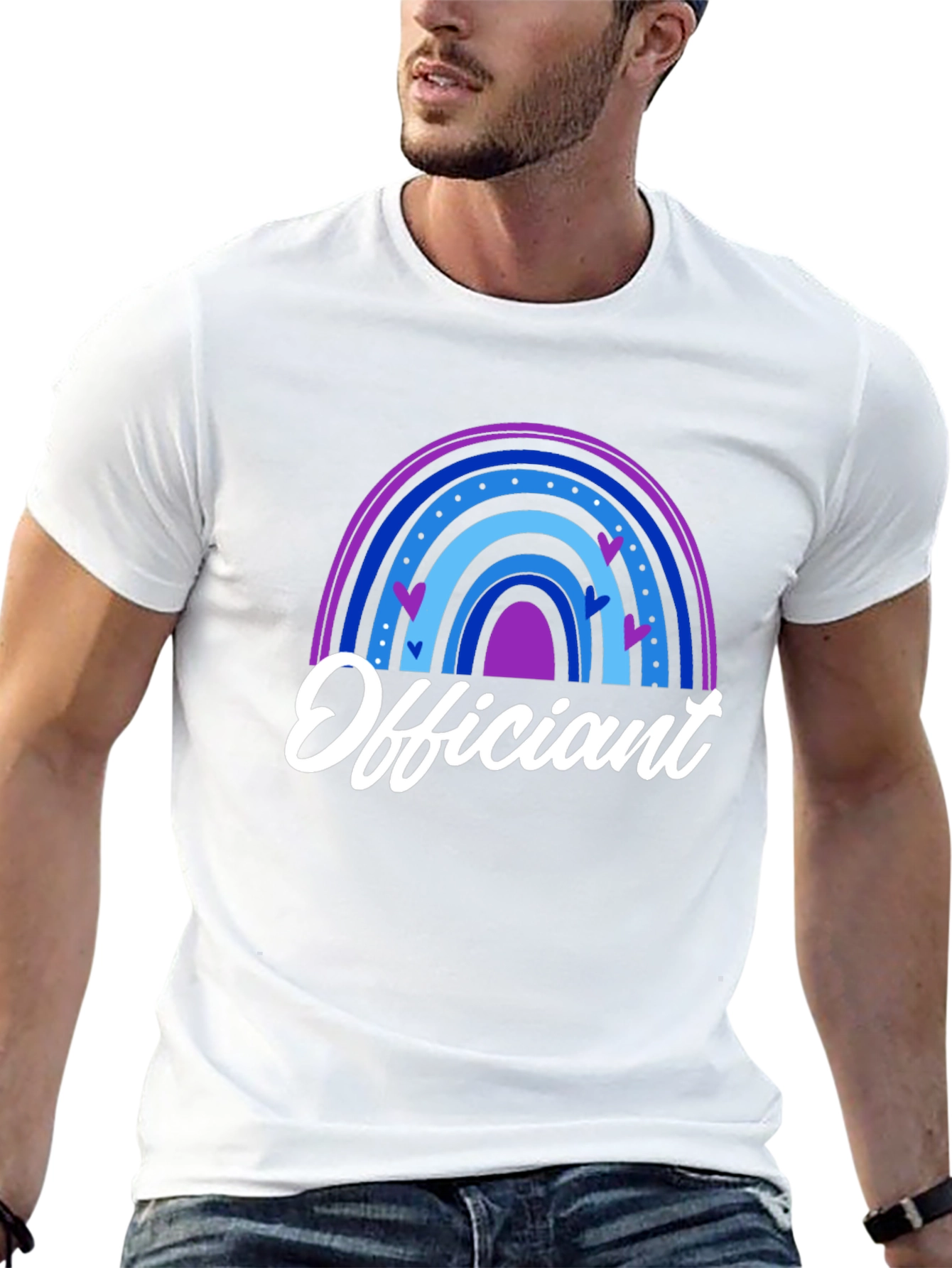 Officiant Rainbow Heart T-Shirt