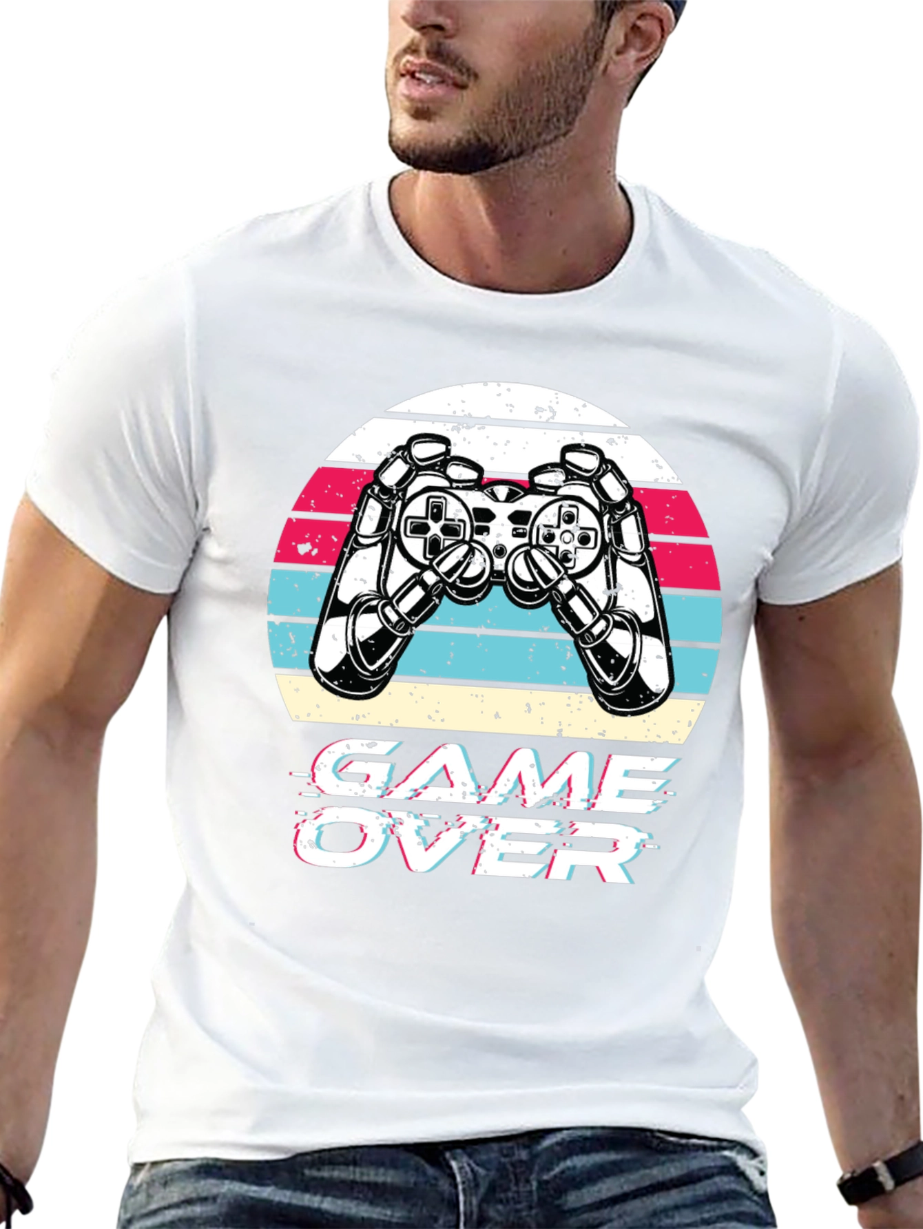 Game Over Retro Gaming T-Shirt - Black
