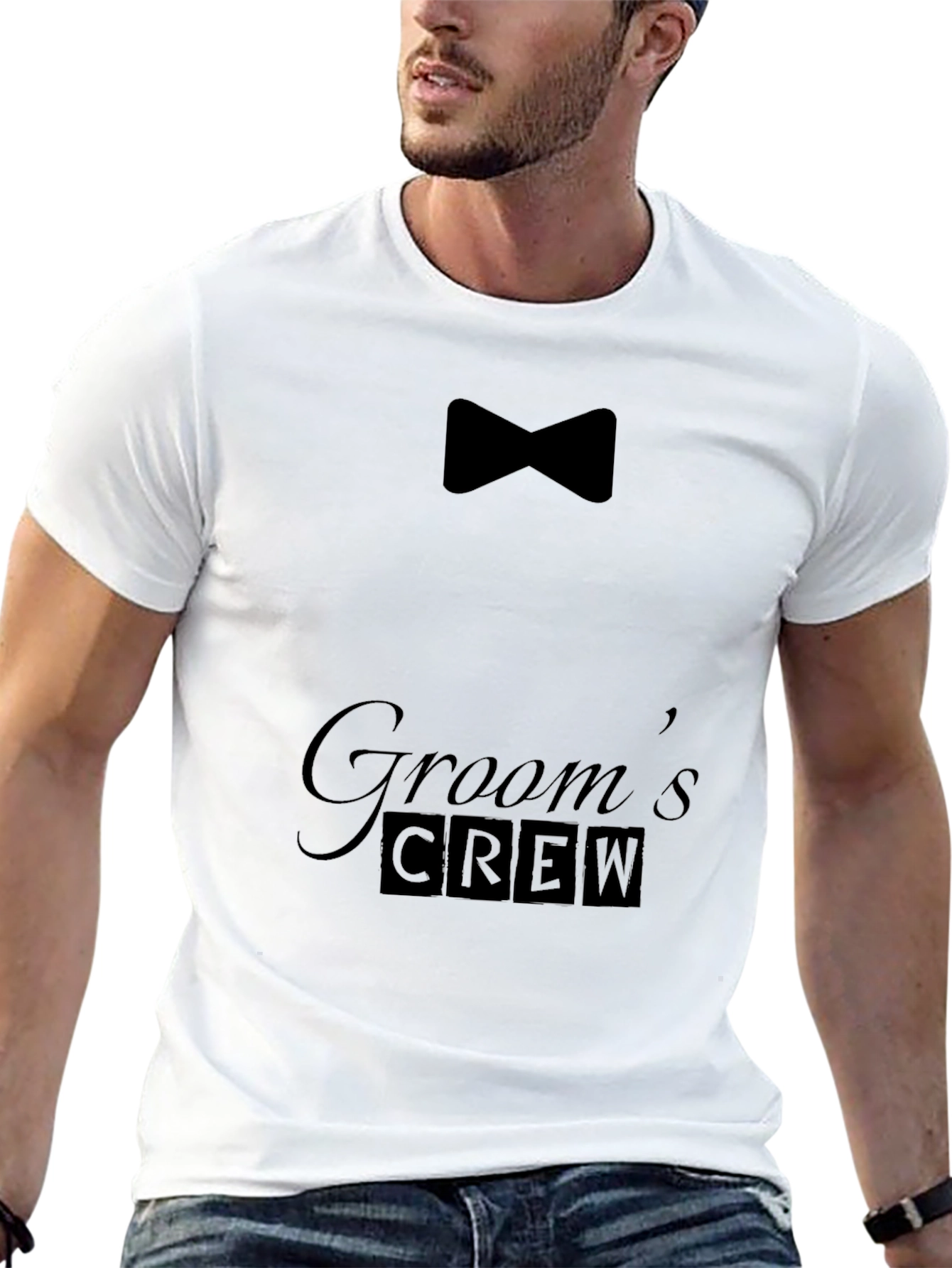 Grooms Crew Black T-Shirt