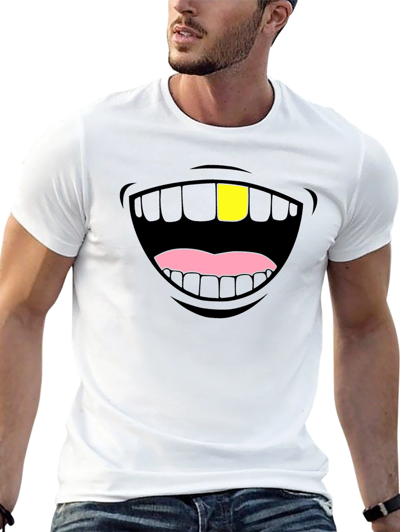Funny Gold Tooth Graphic T-Shirt