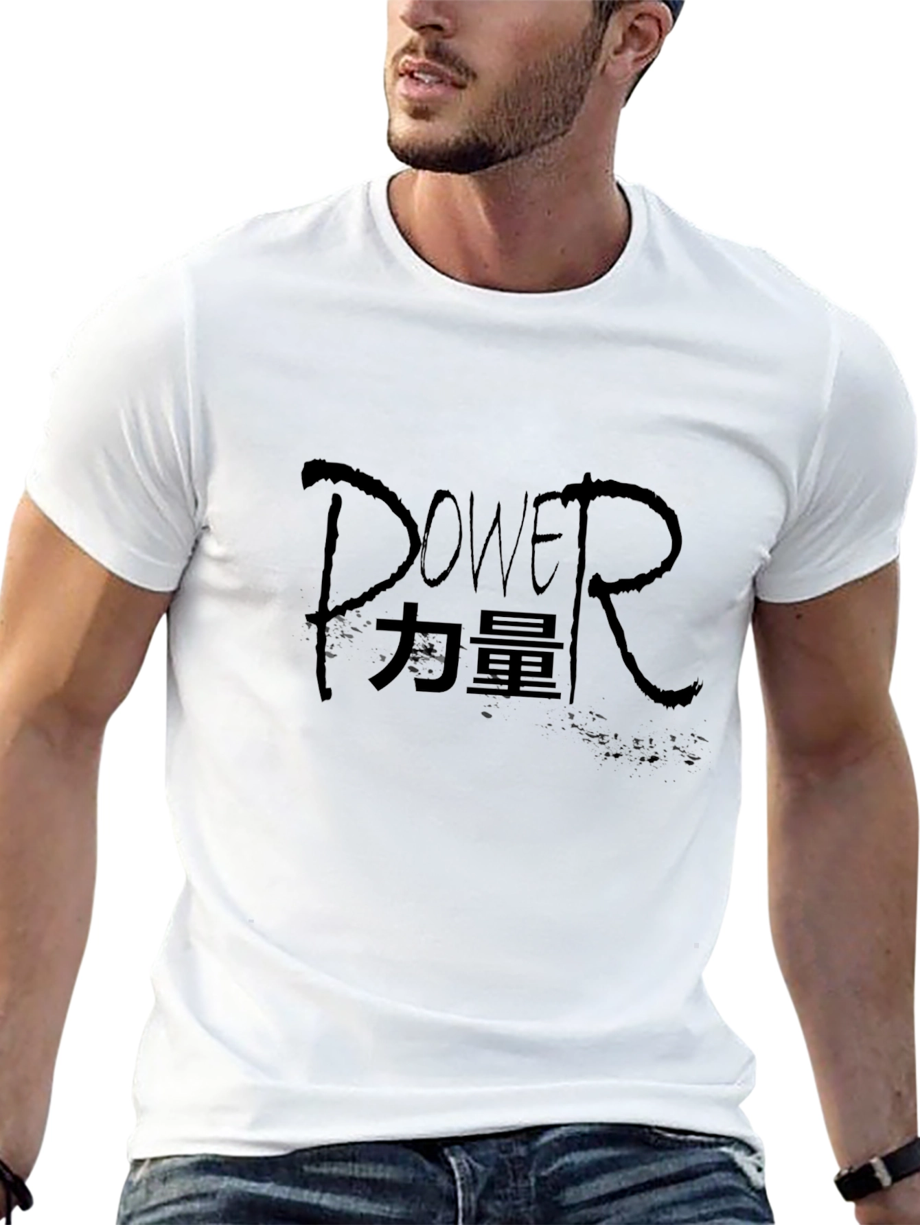 Power Graphic Tee - Stylish Mens Black T-Shirt