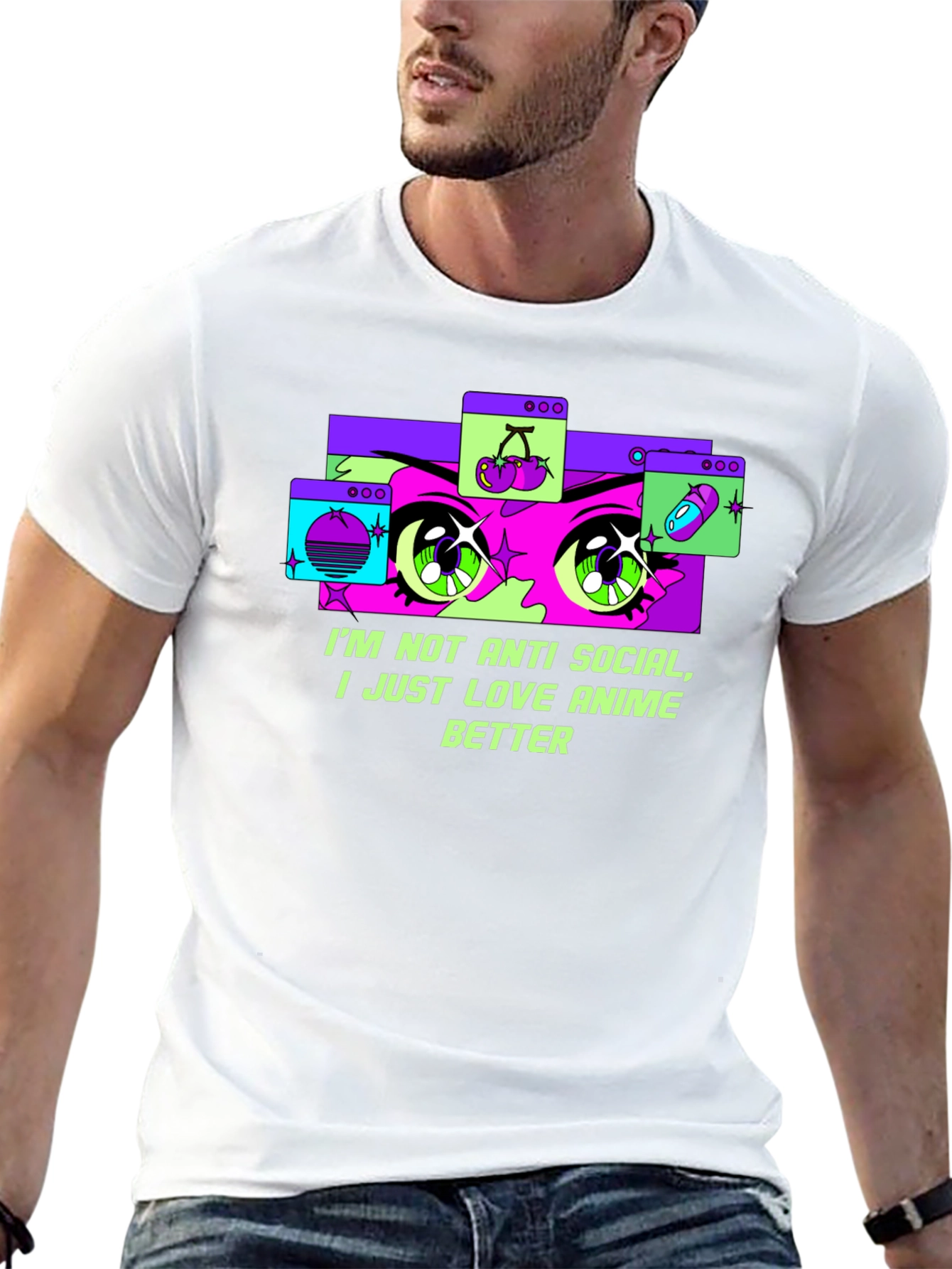Anime Lover T-Shirt - Im Not Anti-Social