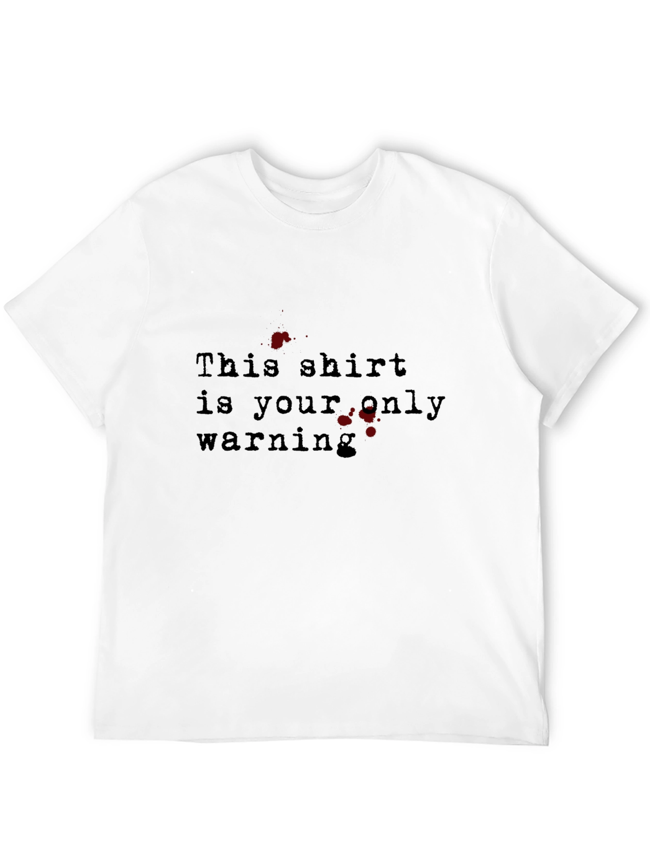 Warning Graphic T-Shirt - Mens Fashion