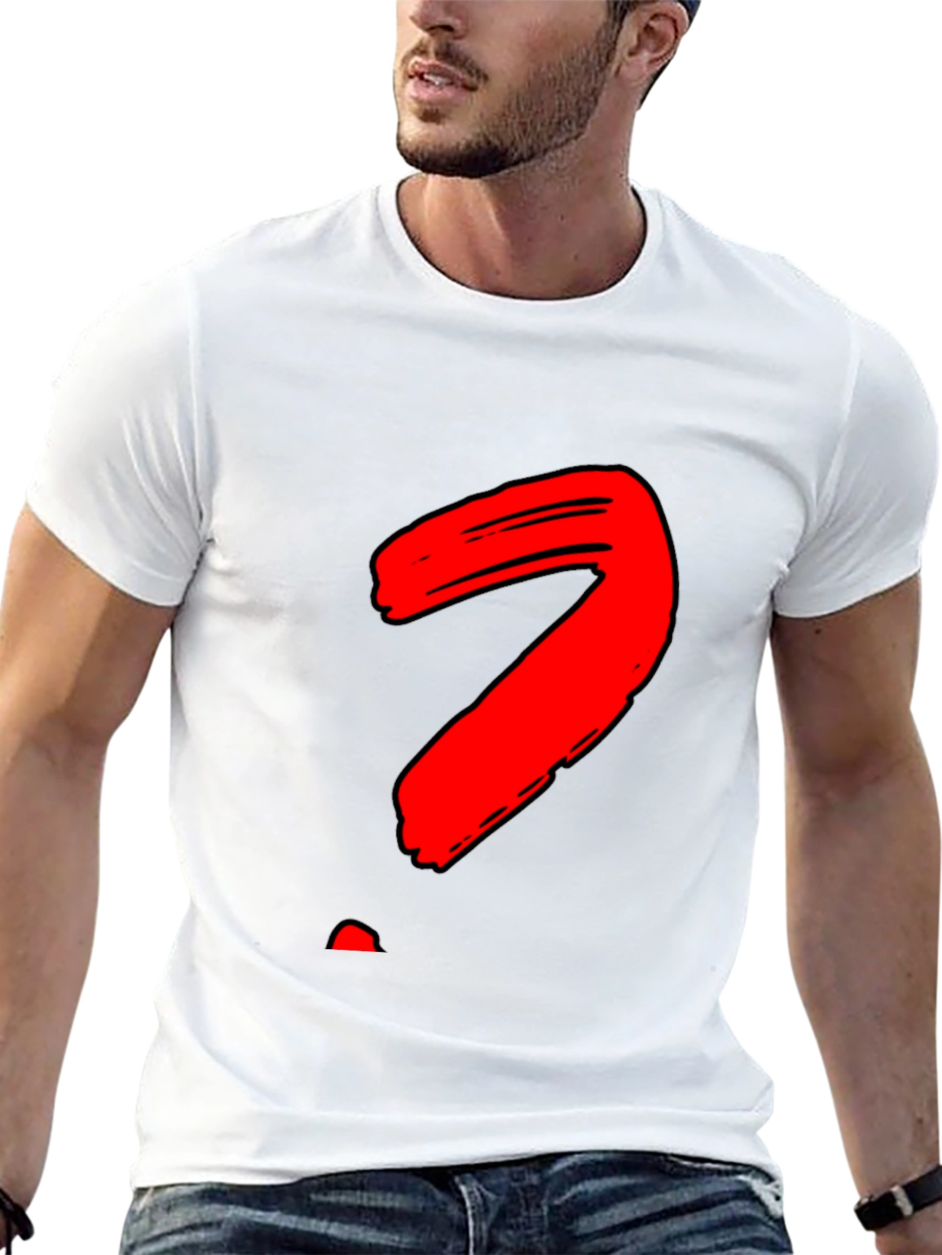 Bold Question Mark Graphic T-Shirt