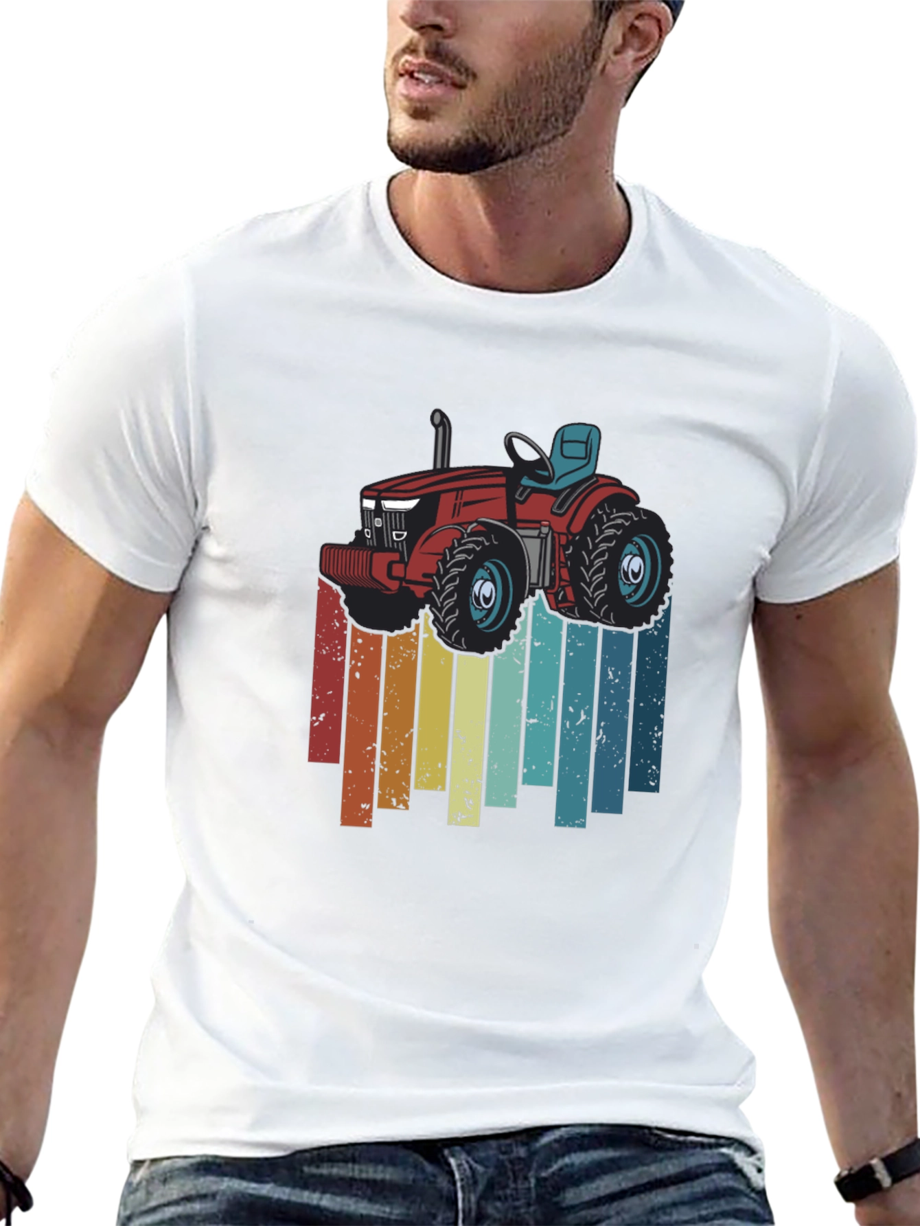 Retro Tractor Graphic T-Shirt