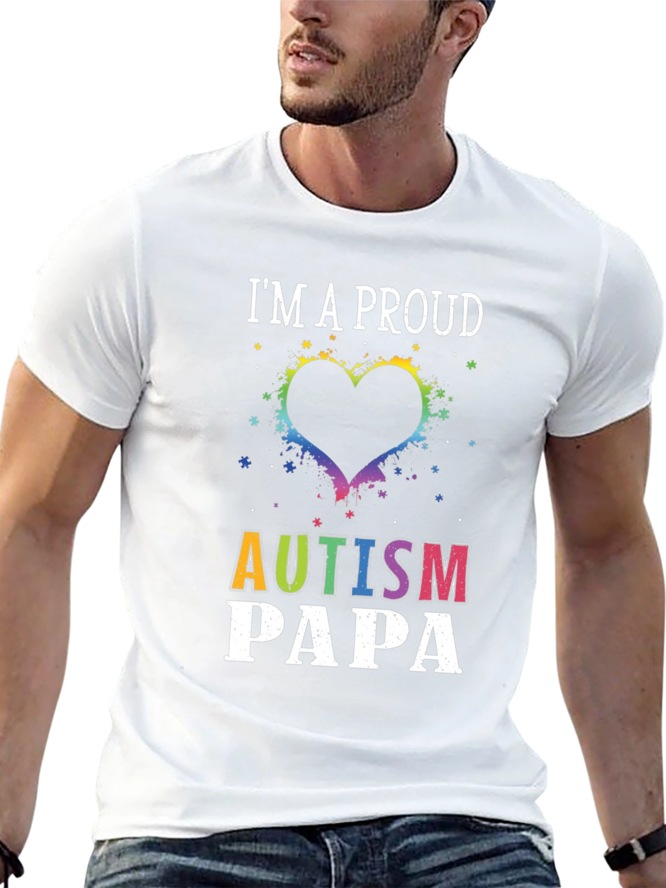 Proud Autism Papa T-Shirt
